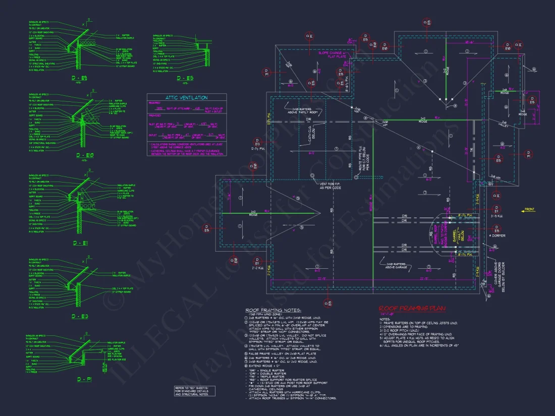 "Architectural layout of a 3-bedroom Craftsman style house floor plan"