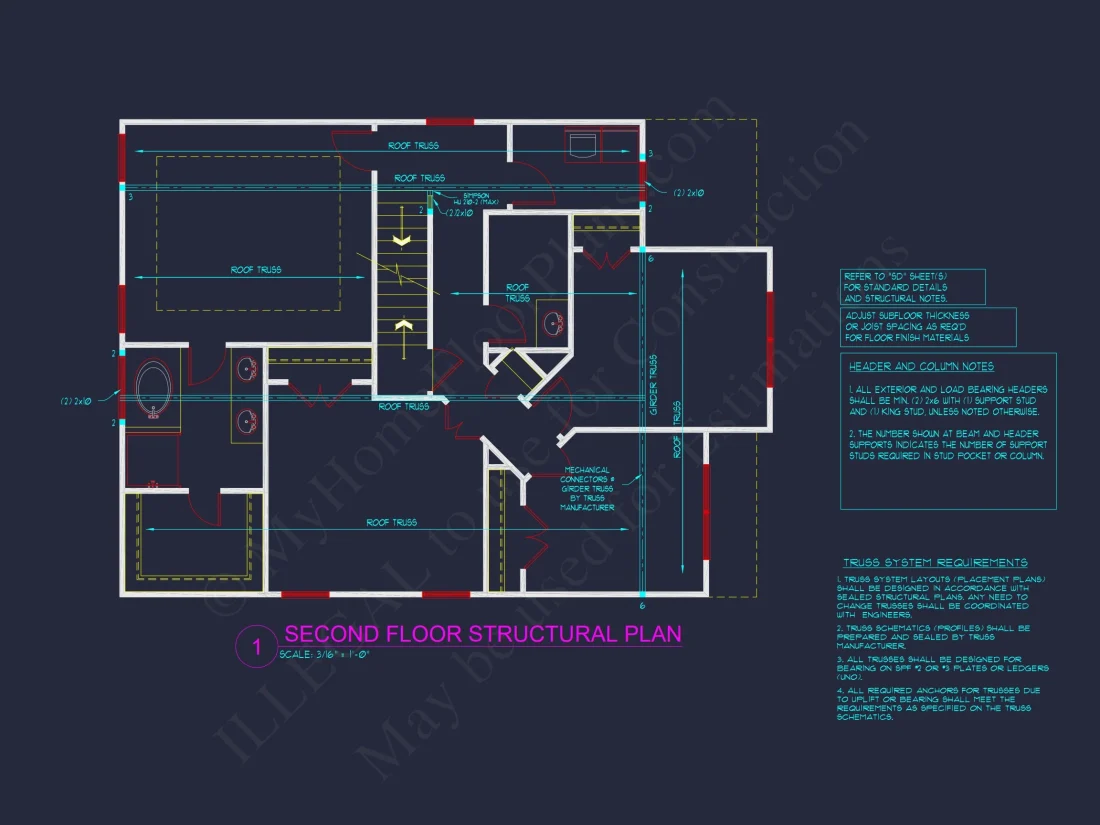 Traditional Craftsman house Plan with Detailed CAD Blueprints