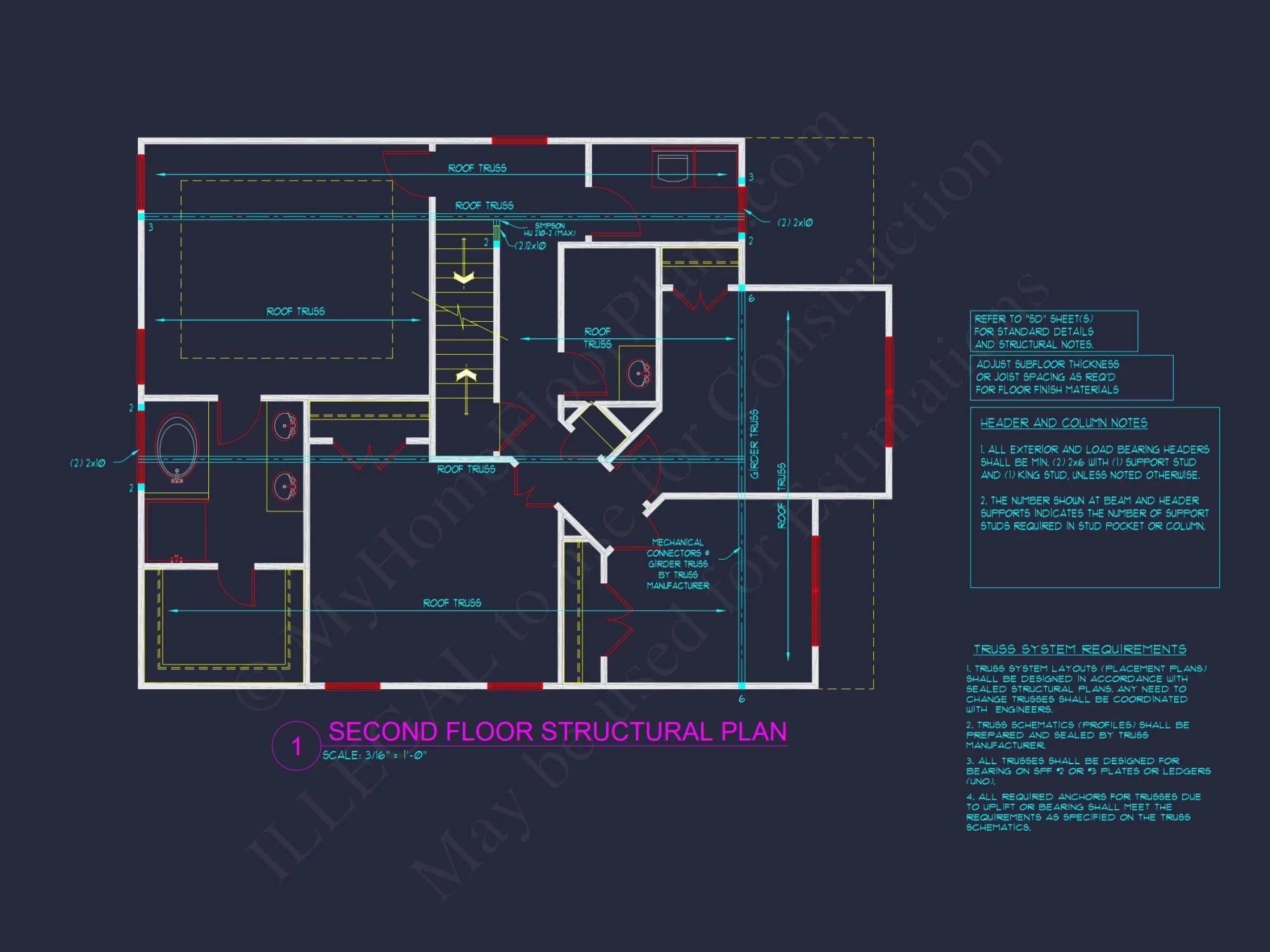 Traditional Craftsman house Plan with Detailed CAD Blueprints