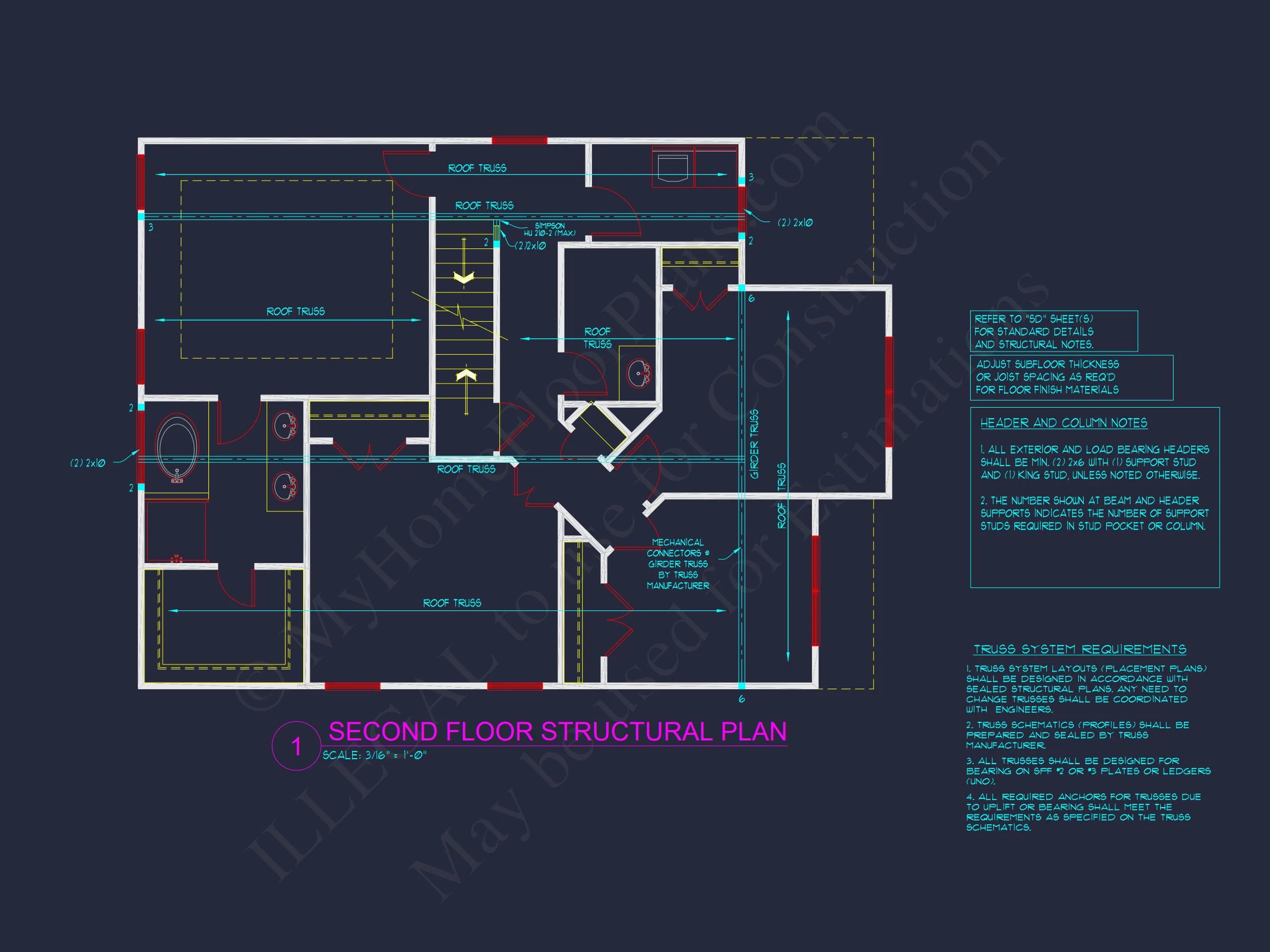 Traditional Craftsman house Plan with Detailed CAD Blueprints