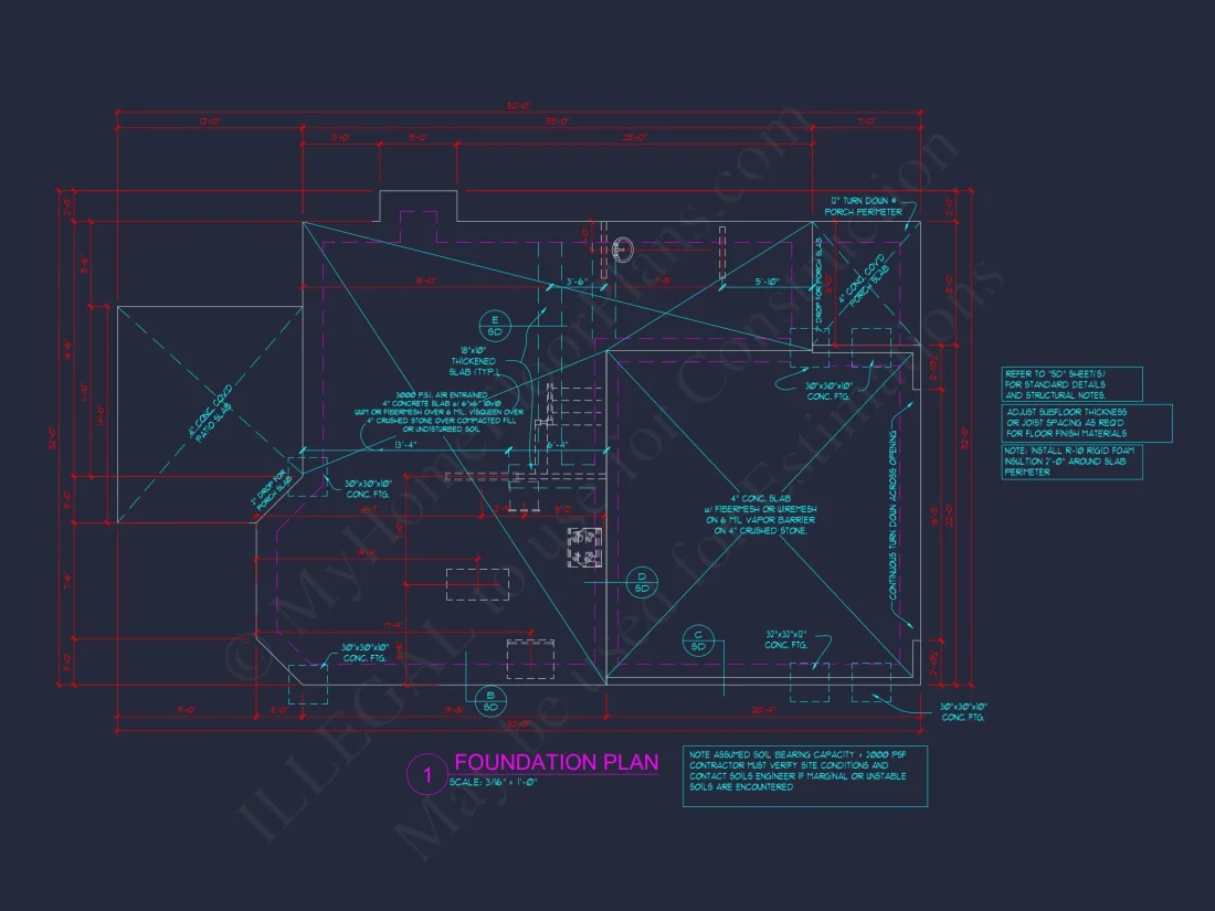 Traditional Craftsman house Plan with Detailed CAD Blueprints