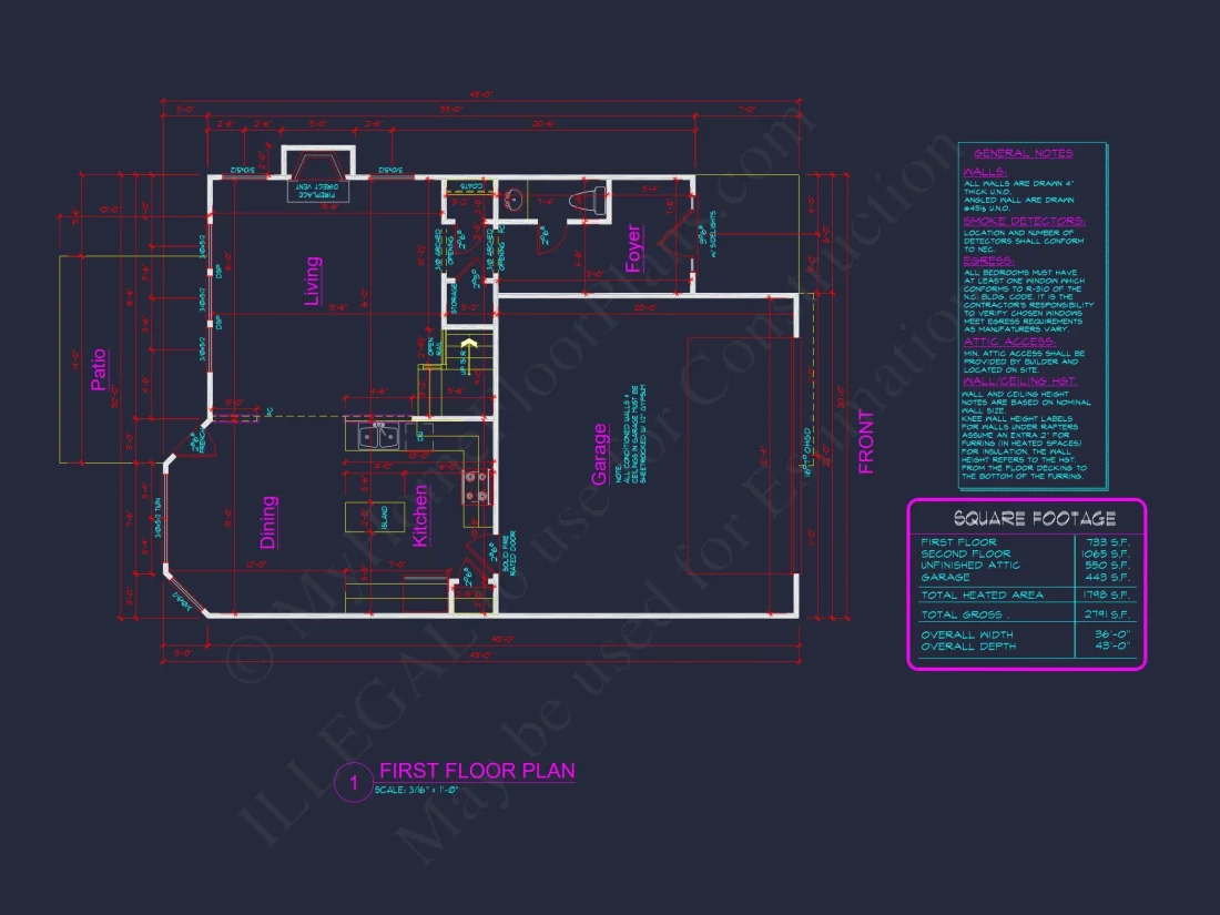 Traditional Craftsman house Plan with Detailed CAD Blueprints