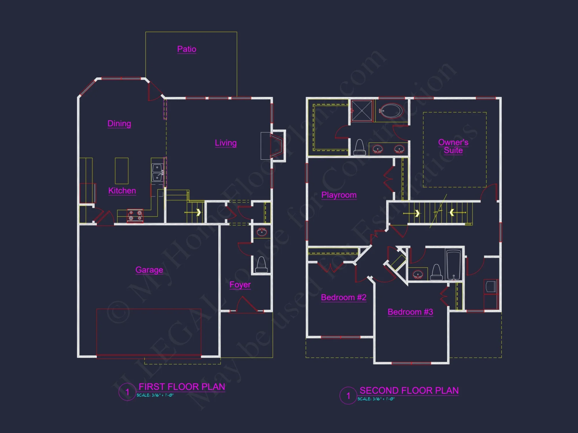 Traditional Craftsman house Plan with Detailed CAD Blueprints