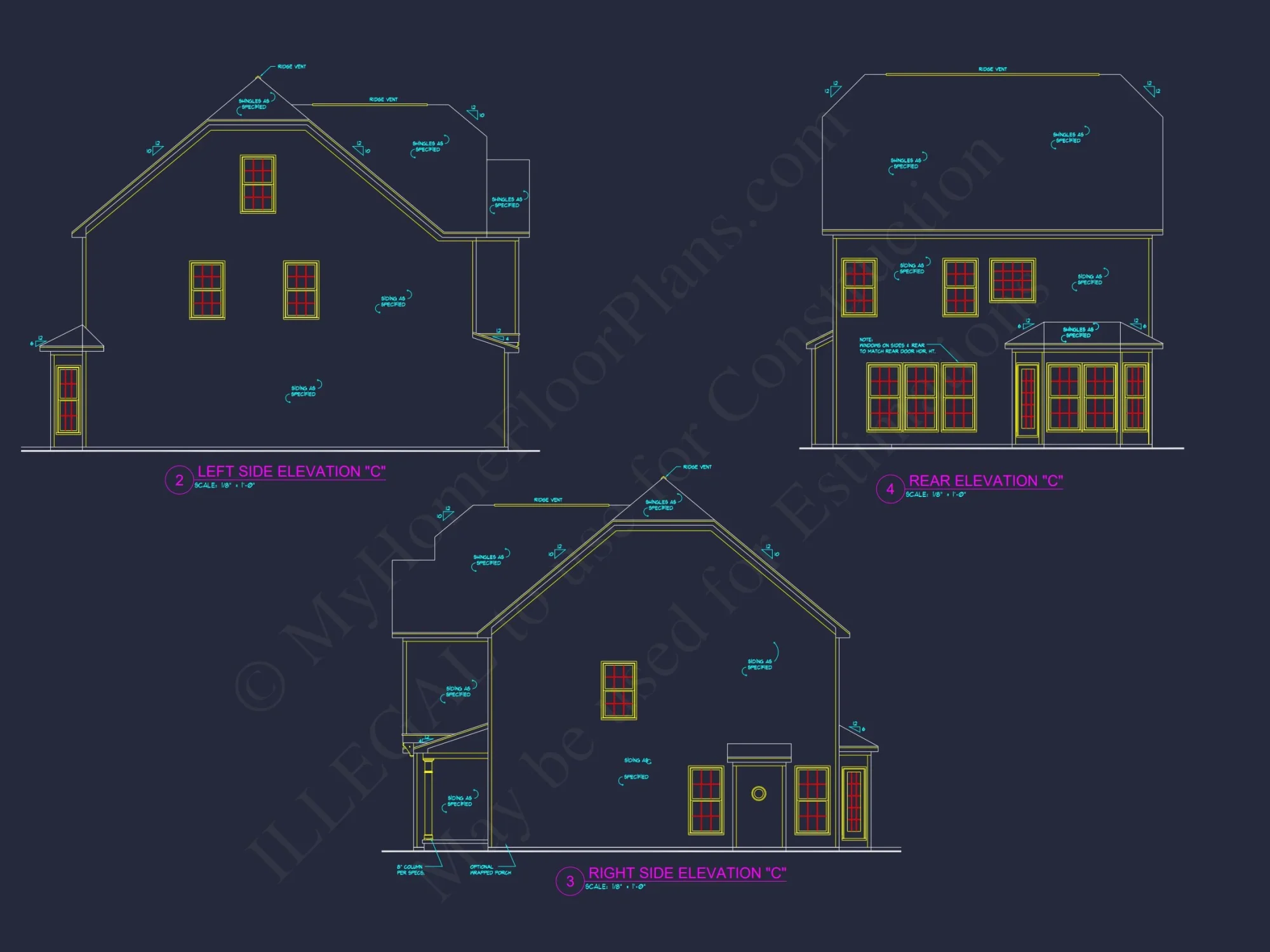 Traditional Craftsman house Plan with Detailed CAD Blueprints
