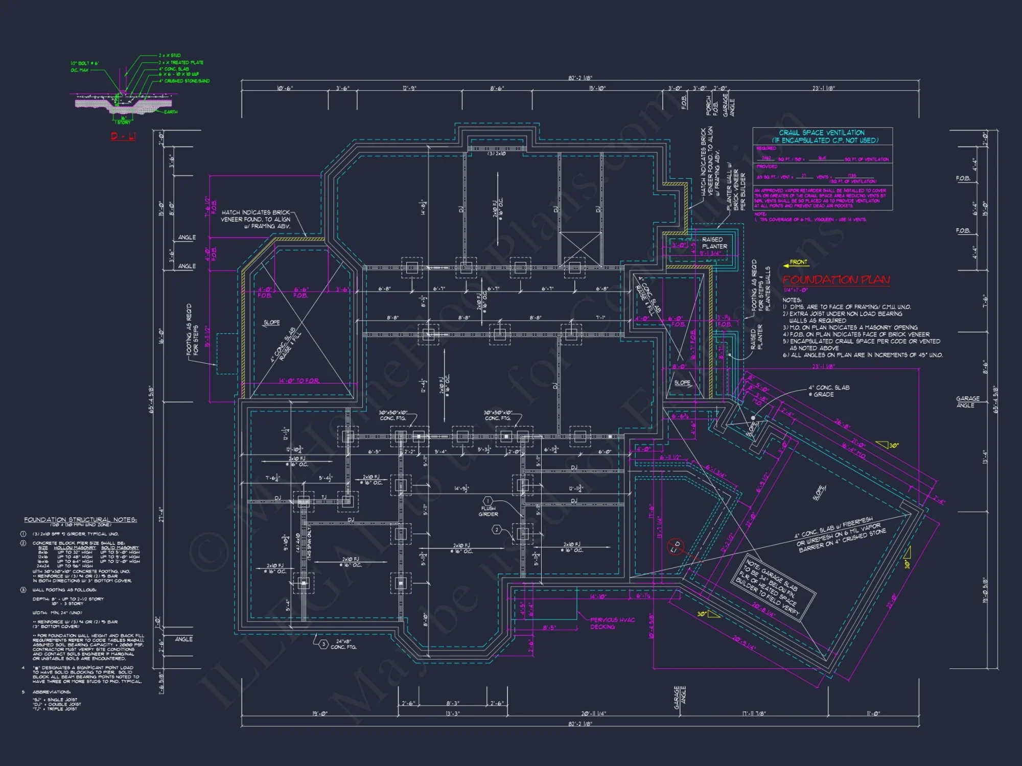 2-Story 3-Bed Traditional house Plan, 2800 Sq Ft Floor Plan