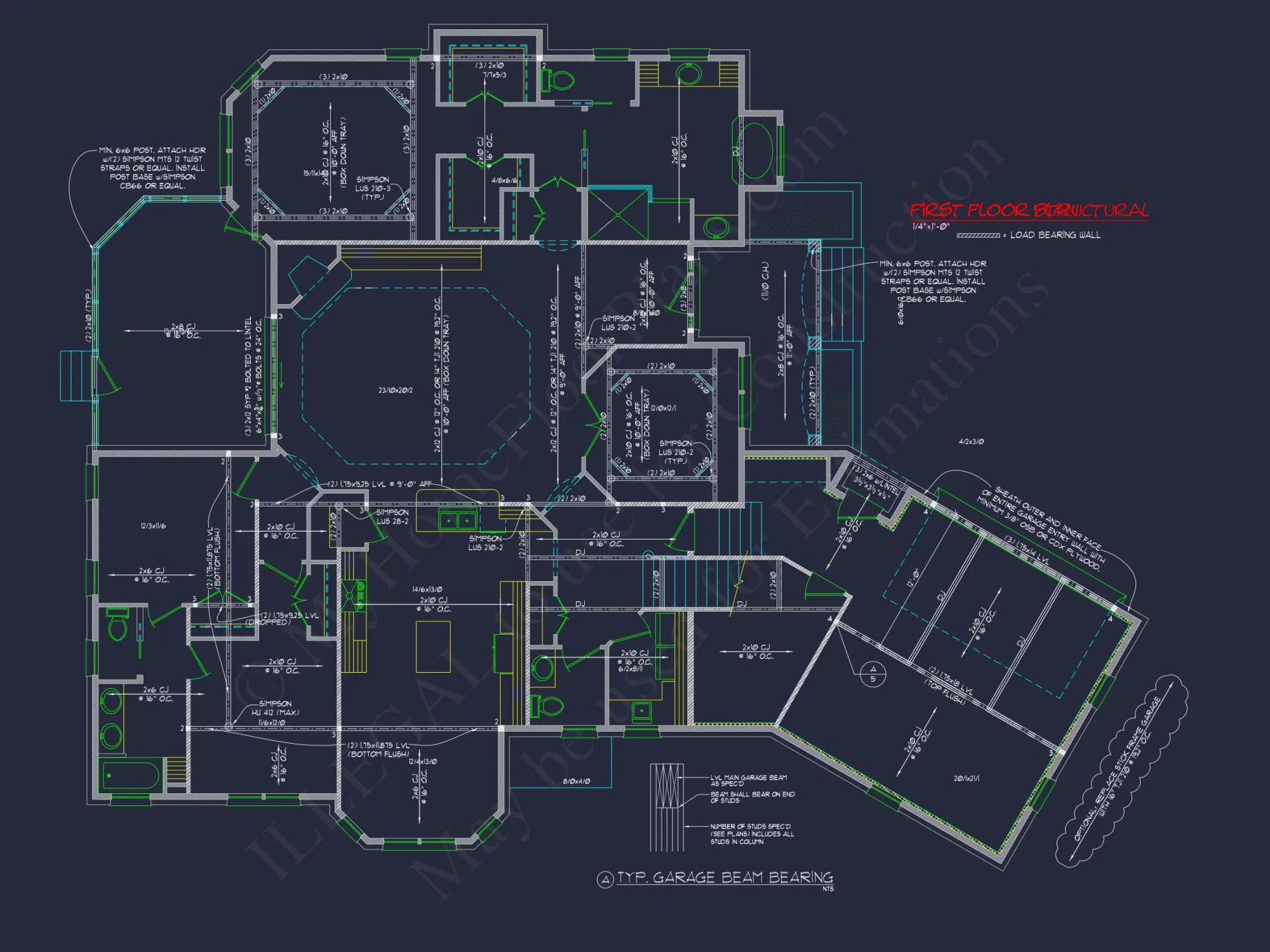2-Story 3-Bed Traditional house Plan, 2800 Sq Ft Floor Plan