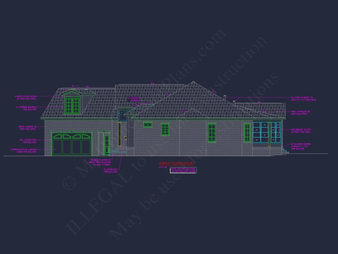 2-Story 3-Bed Traditional house Plan, 2800 Sq Ft Floor Plan