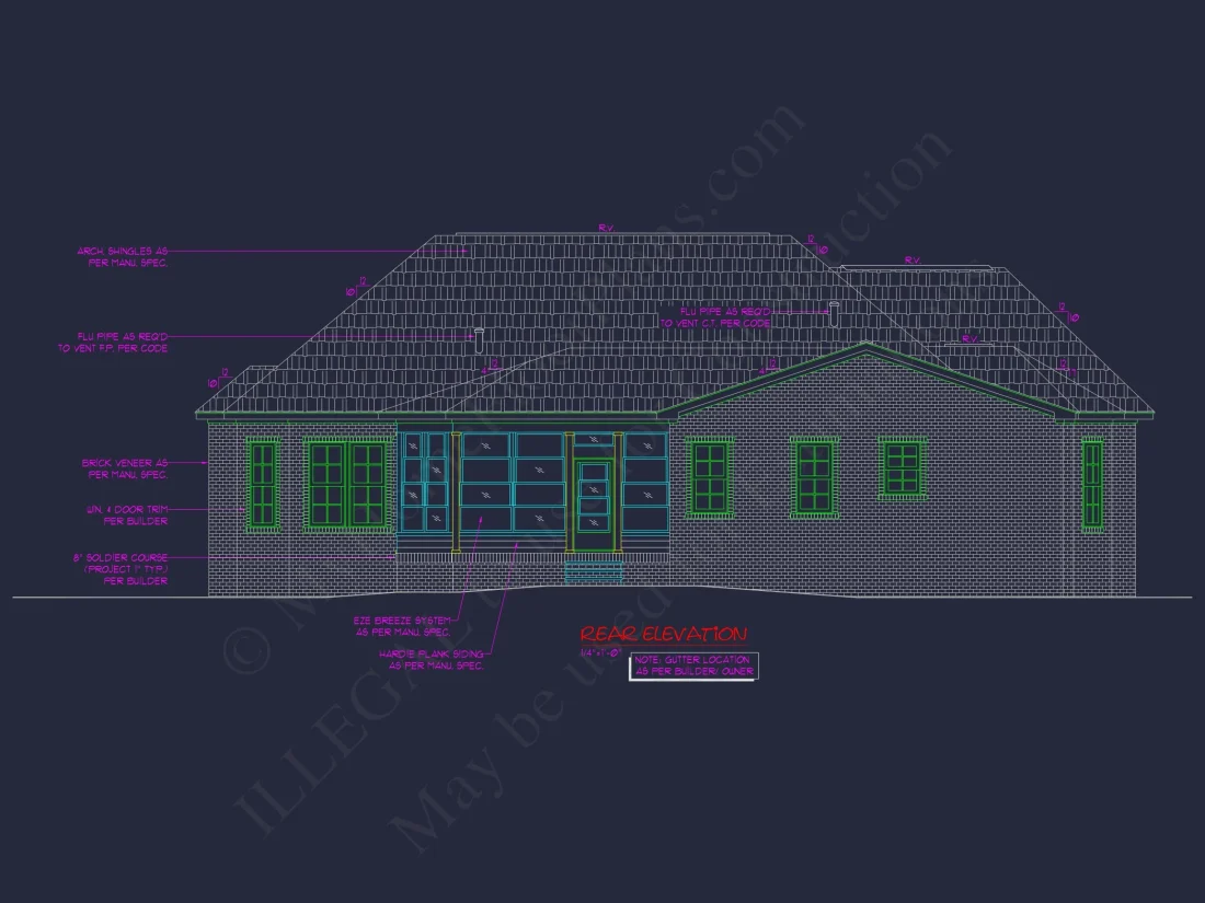 2-Story 3-Bed Traditional house Plan, 2800 Sq Ft Floor Plan