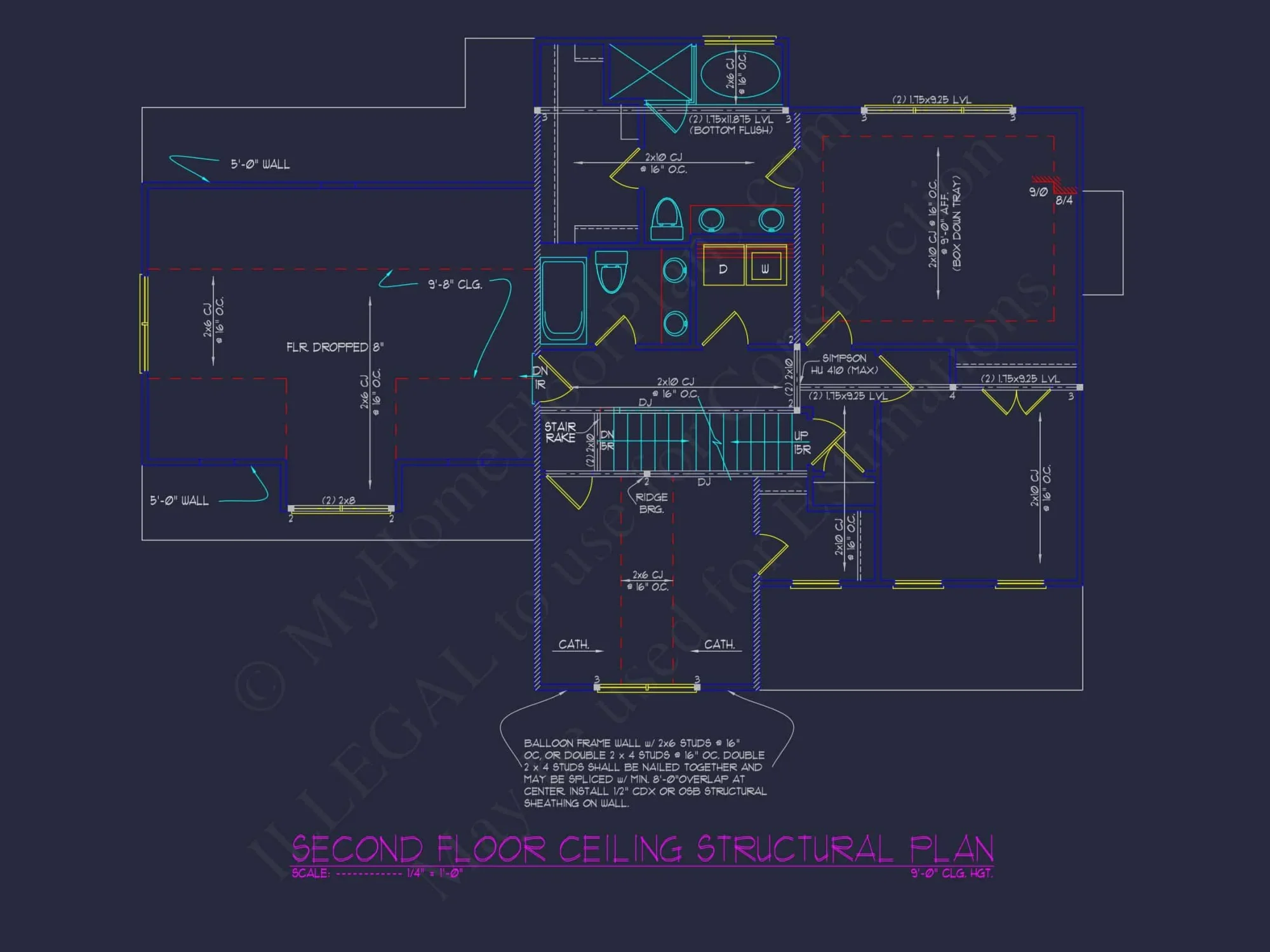 Modern house Plan with Architectural Designs and CAD Features