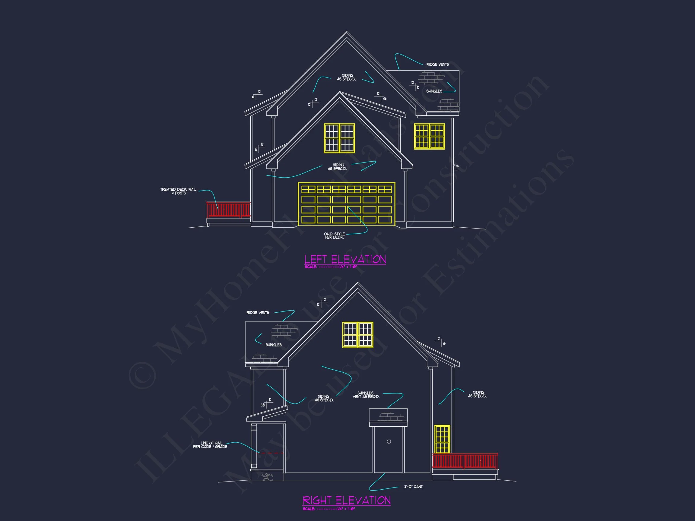 Modern house Plan with Architectural Designs and CAD Features