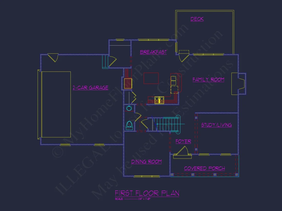 Modern house Plan with Architectural Designs and CAD Features