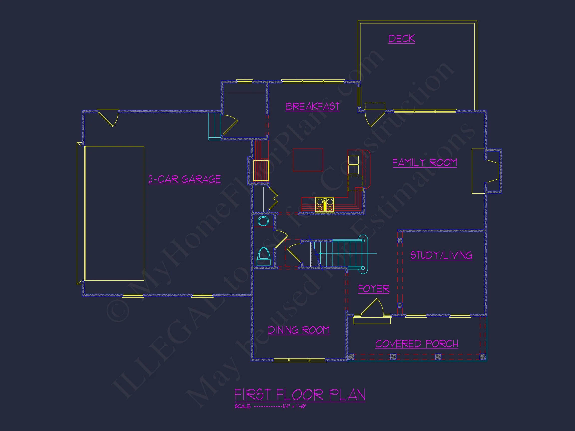 Modern house Plan with Architectural Designs and CAD Features