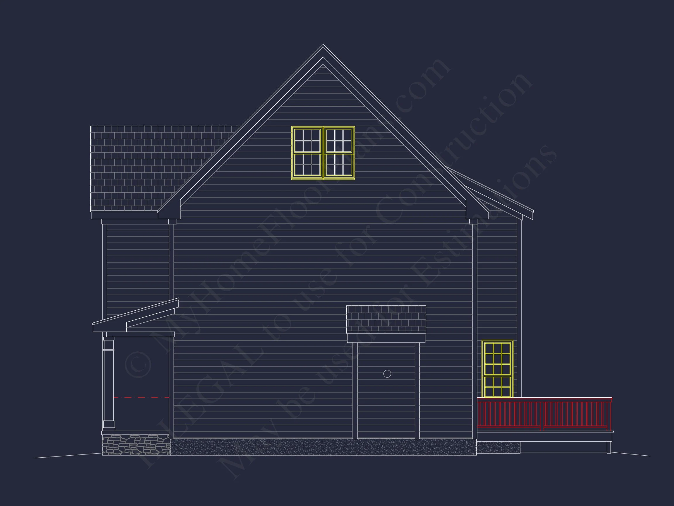 Modern house Plan with Architectural Designs and CAD Features