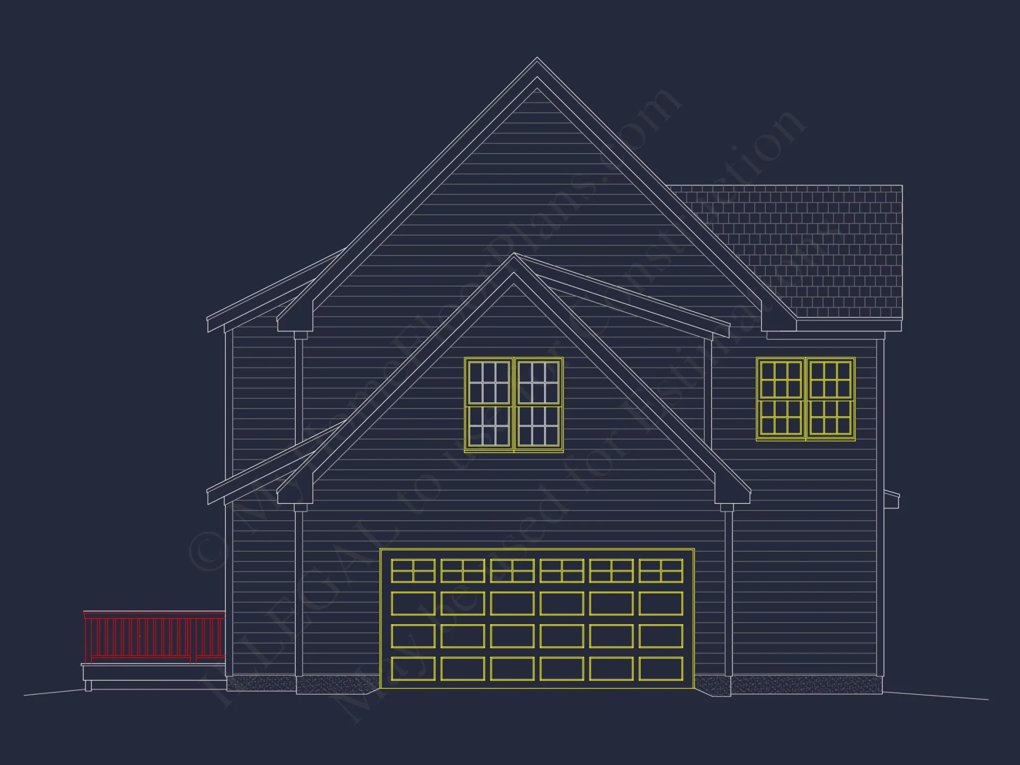 Modern house Plan with Architectural Designs and CAD Features