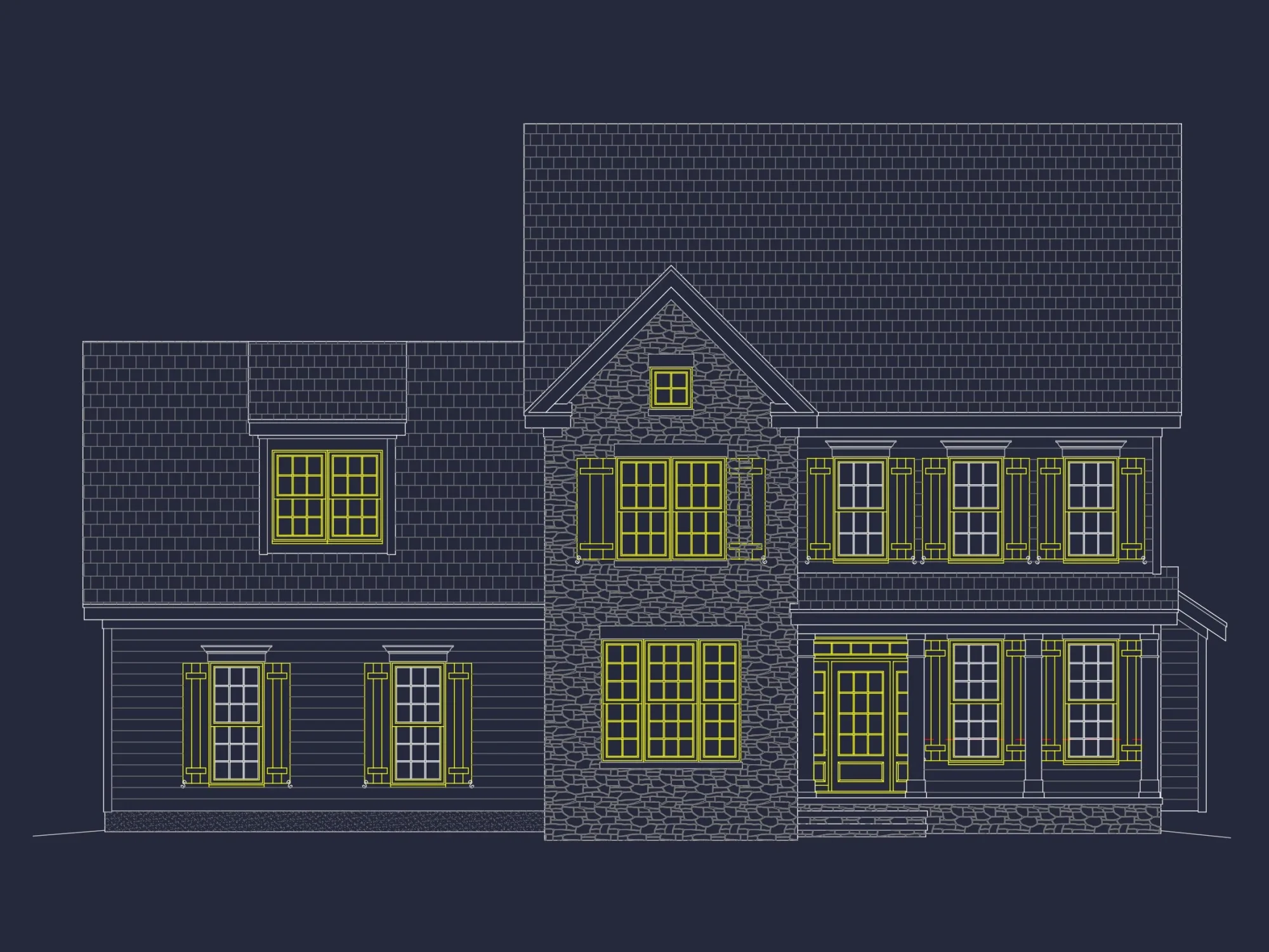 Modern house Plan with Architectural Designs and CAD Features