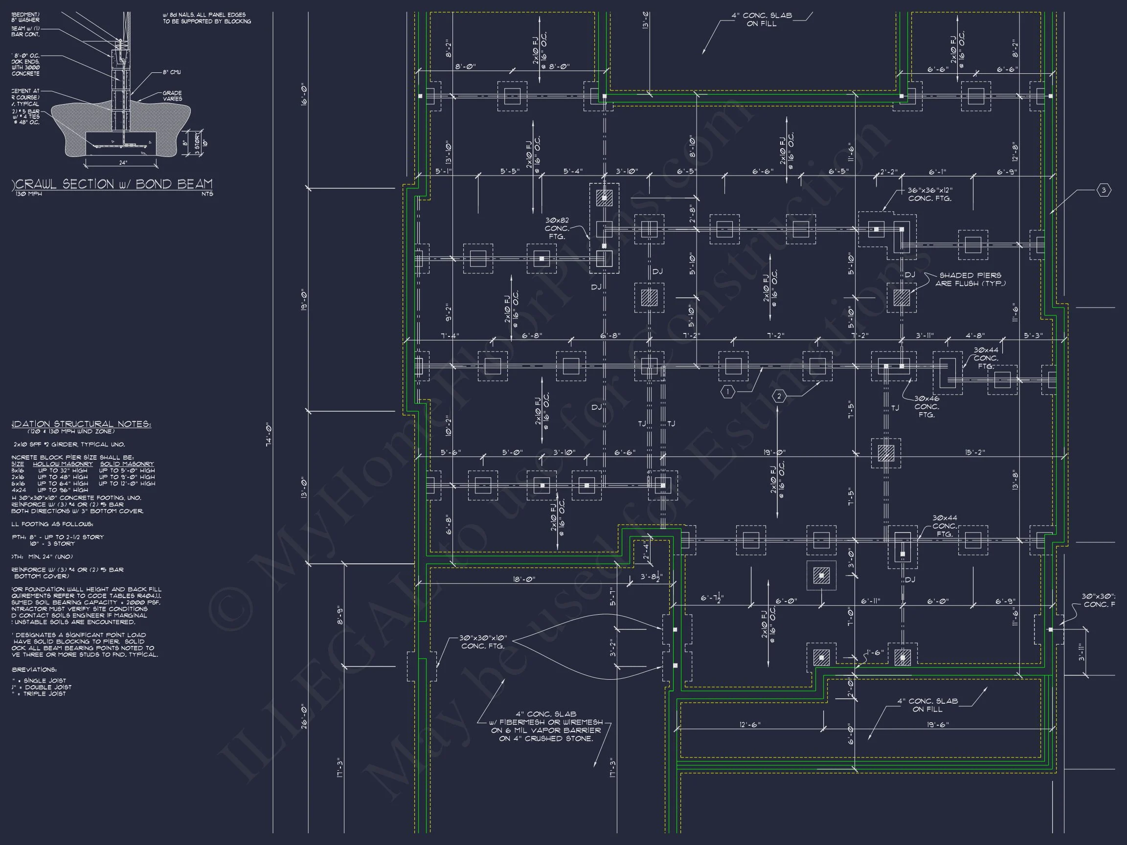 11-2060 HOUSE PLAN -Traditional Ranch Home Plan - 3-Bed, 2-Bath, 2,150 SF 9 house Blueprint Plan with CAD Architecture Designs