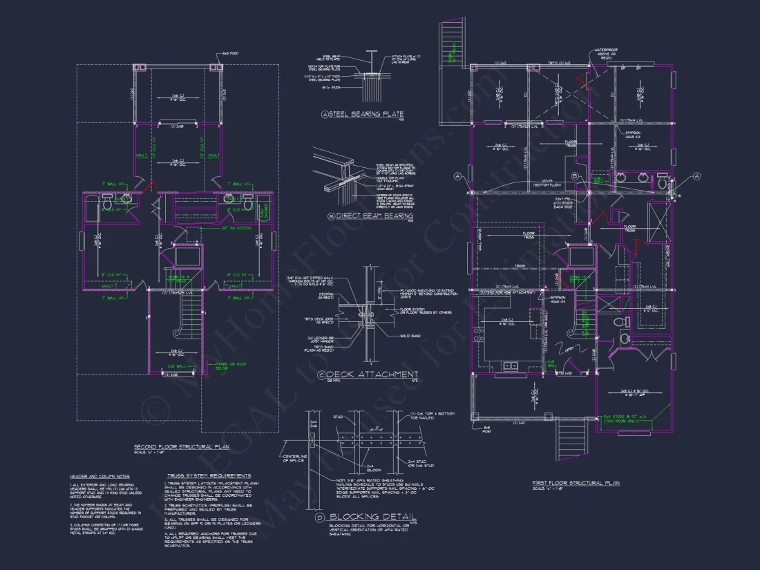 Warm Beach Coastal house Plan with Complete Architectural Designs