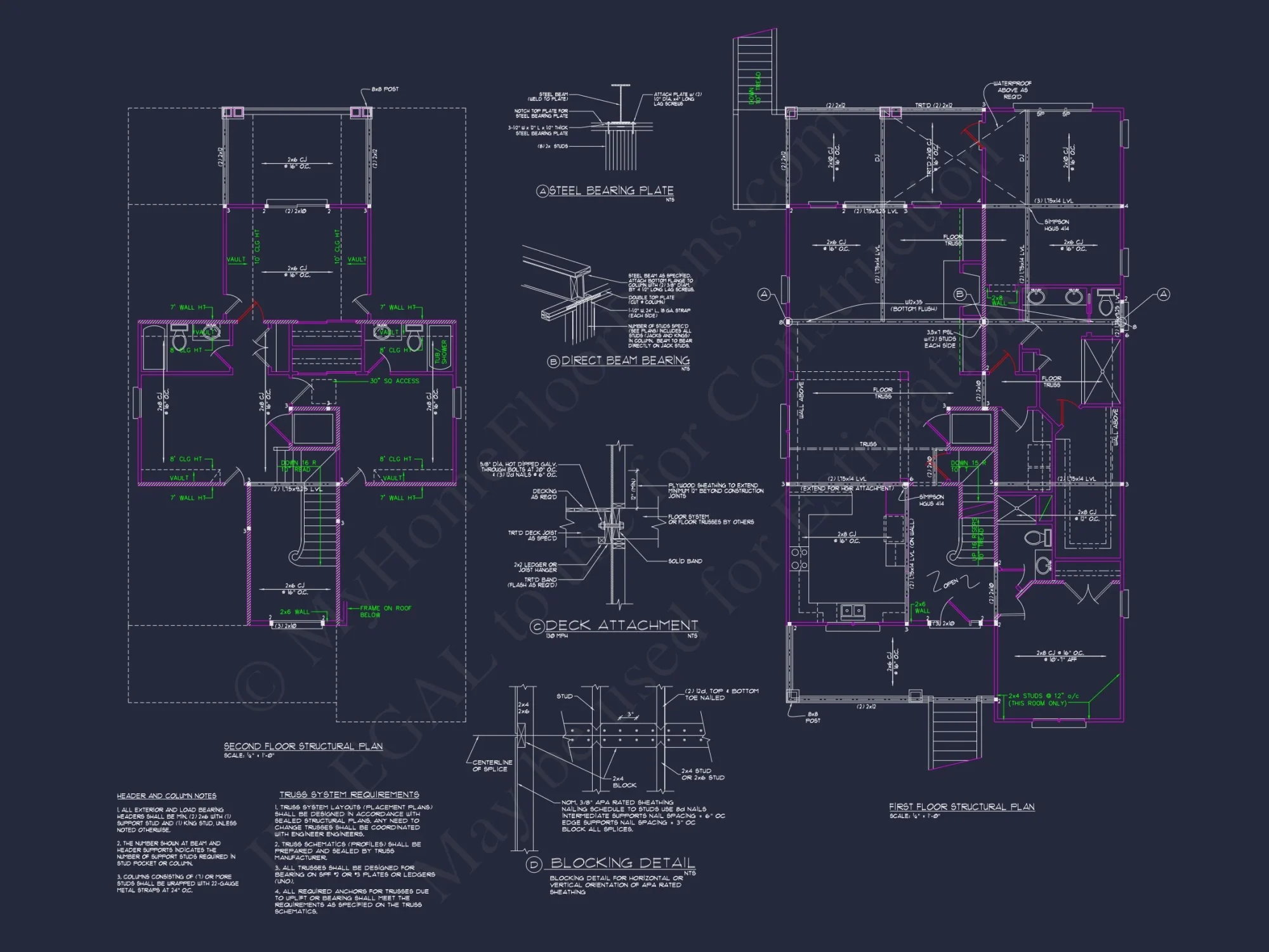 Warm Beach Coastal house Plan with Complete Architectural Designs