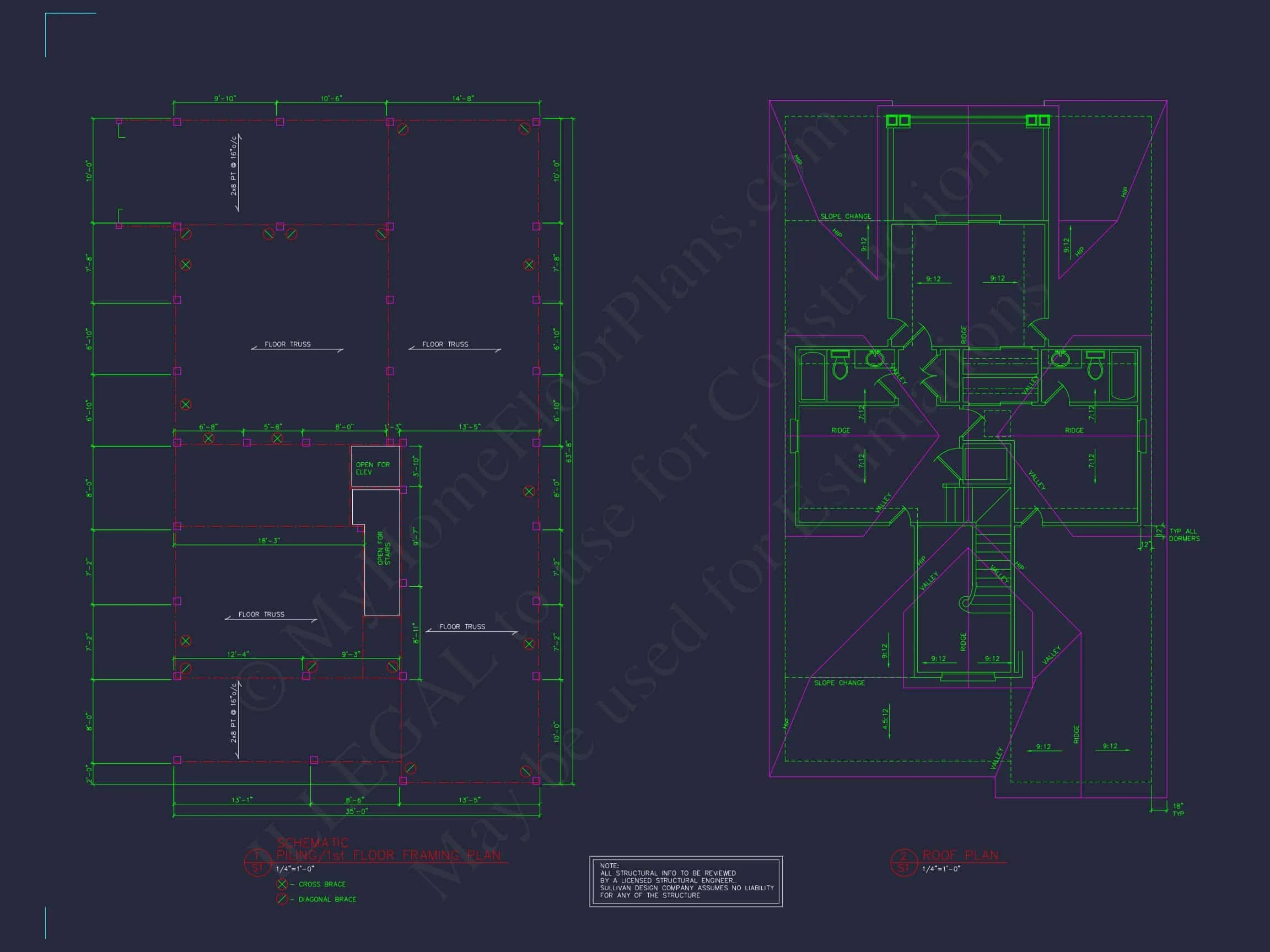 Warm Beach Coastal house Plan with Complete Architectural Designs