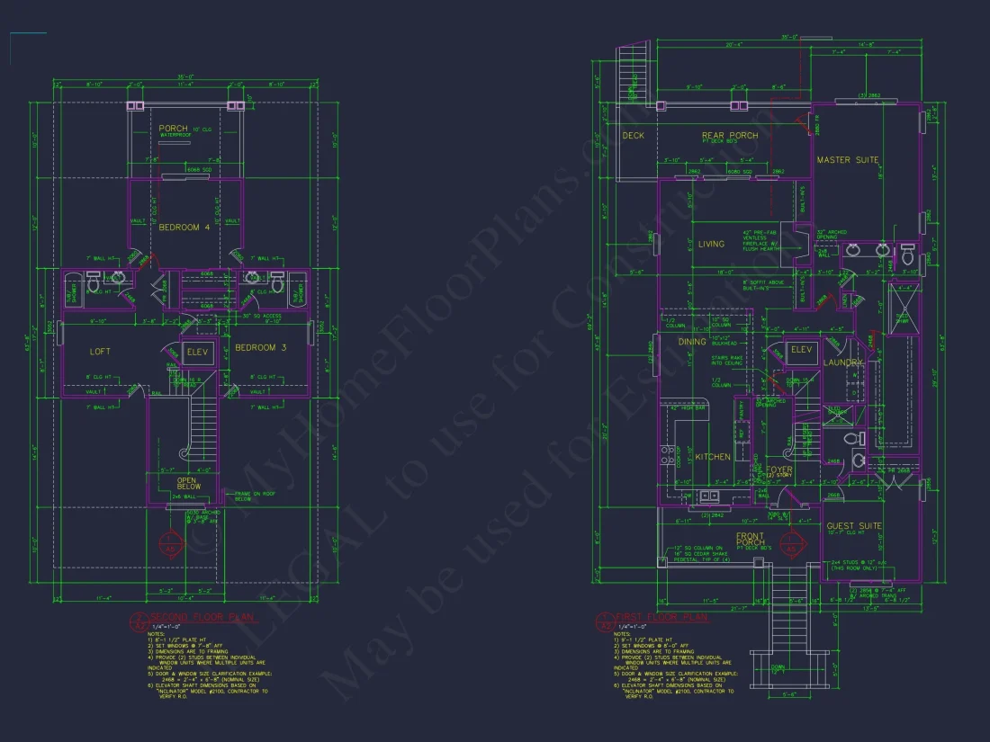 Warm Beach Coastal house Plan with Complete Architectural Designs