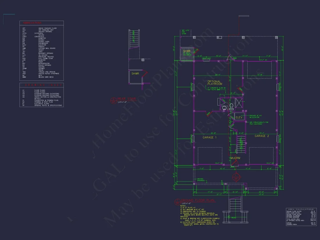 Warm Beach Coastal house Plan with Complete Architectural Designs