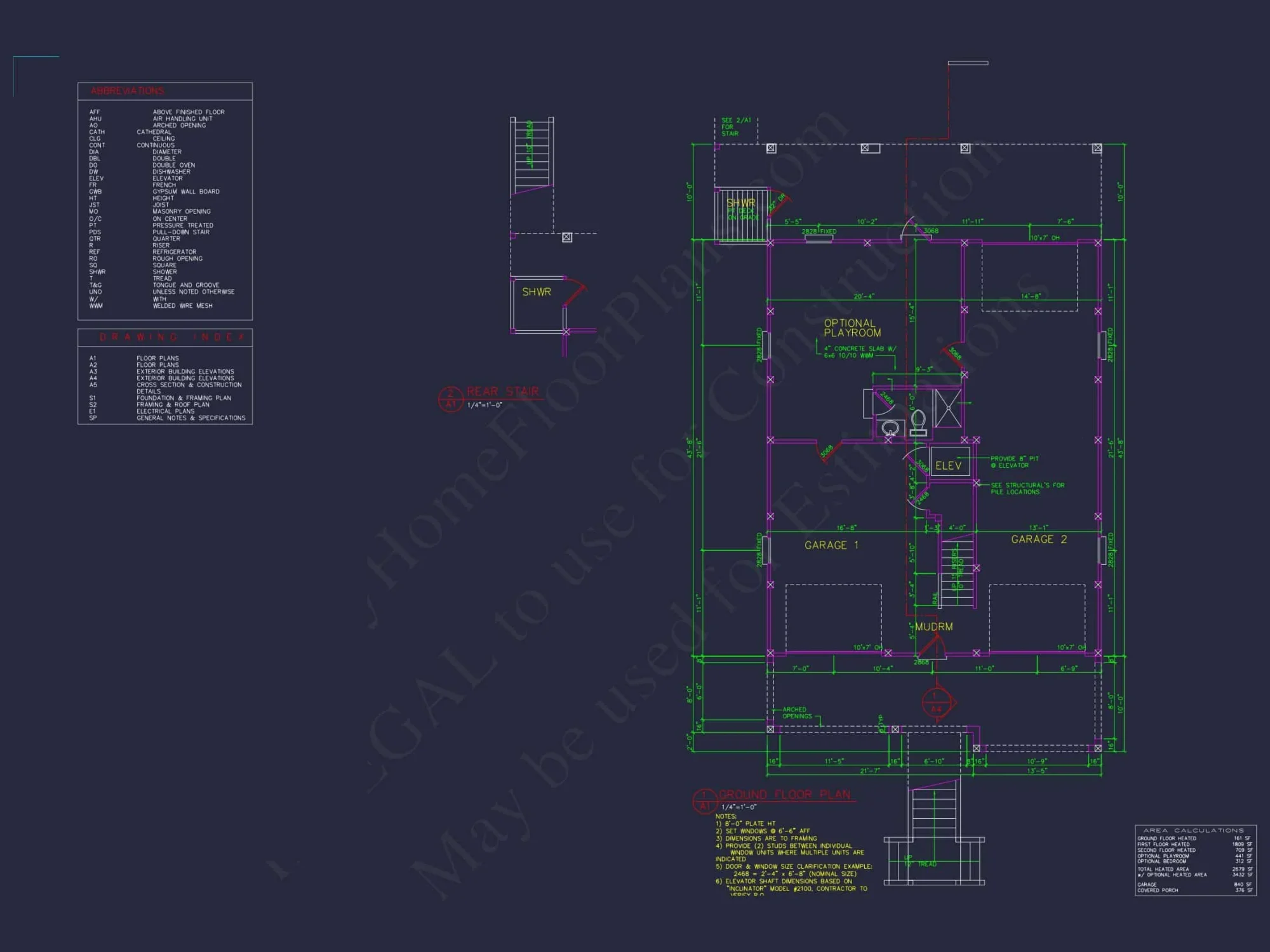 Warm Beach Coastal house Plan with Complete Architectural Designs