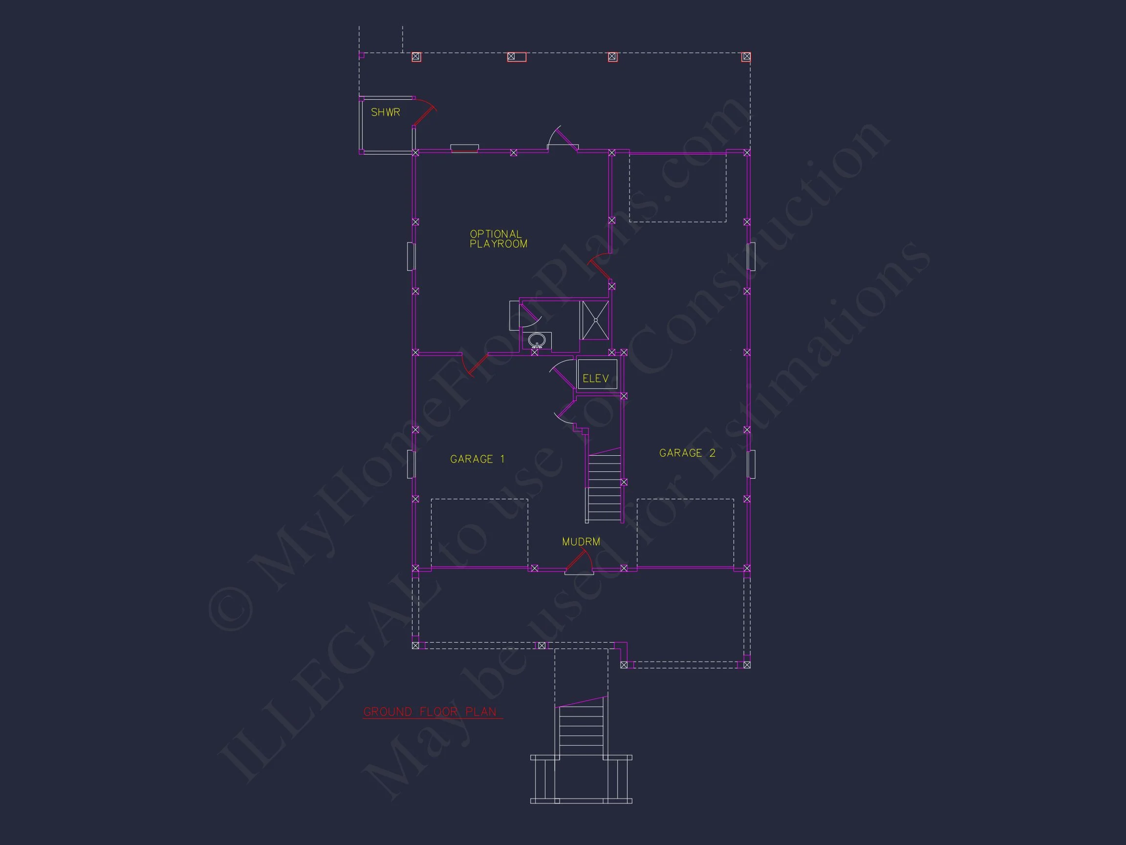 Warm Beach Coastal house Plan with Complete Architectural Designs