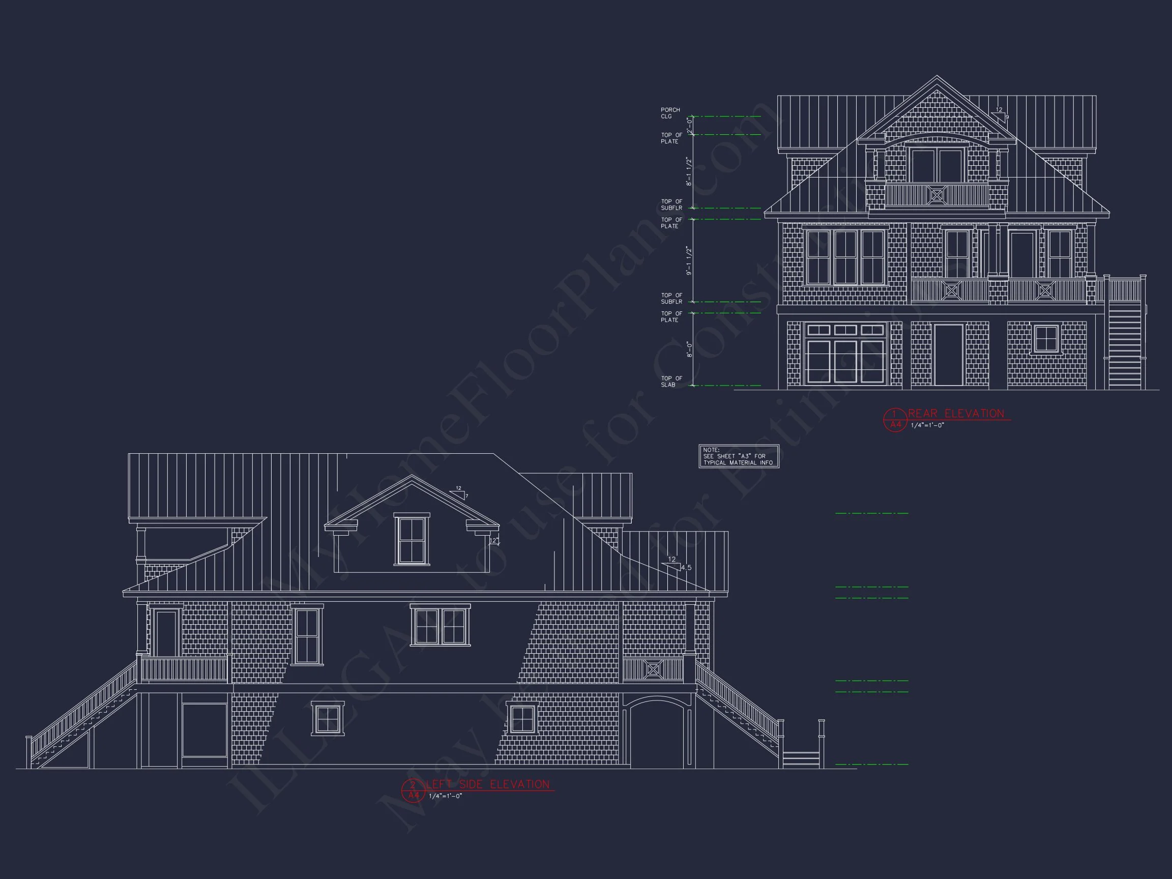 Warm Beach Coastal house Plan with Complete Architectural Designs