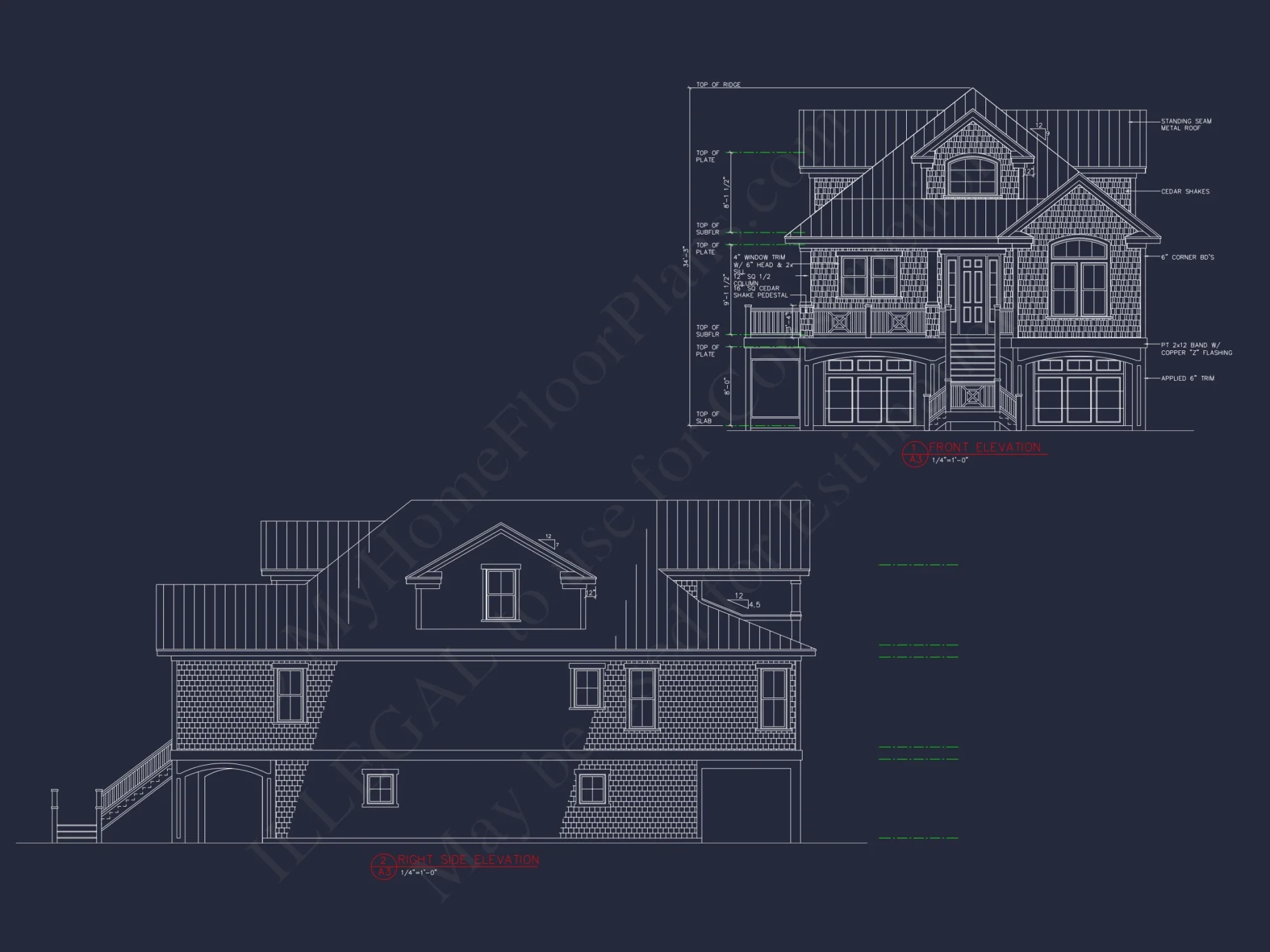 Warm Beach Coastal house Plan with Complete Architectural Designs