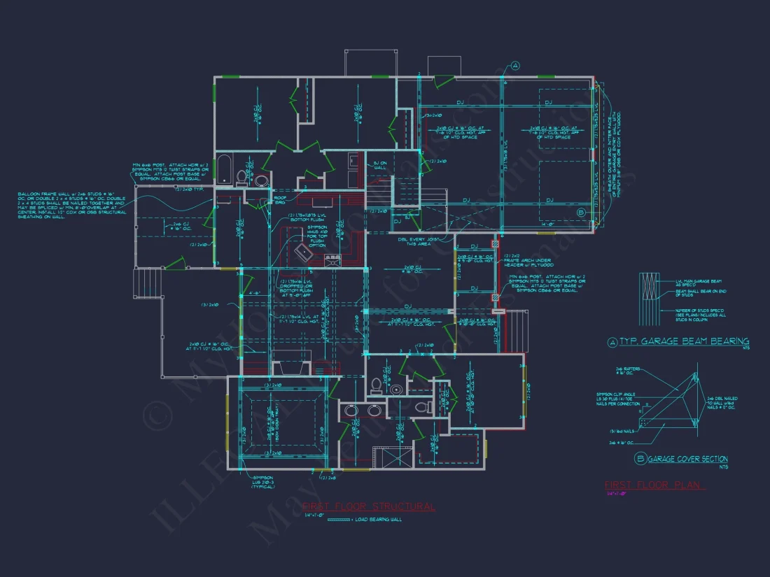 Charming Craftsman house Plan with 1.5 Floors and CAD Blueprints