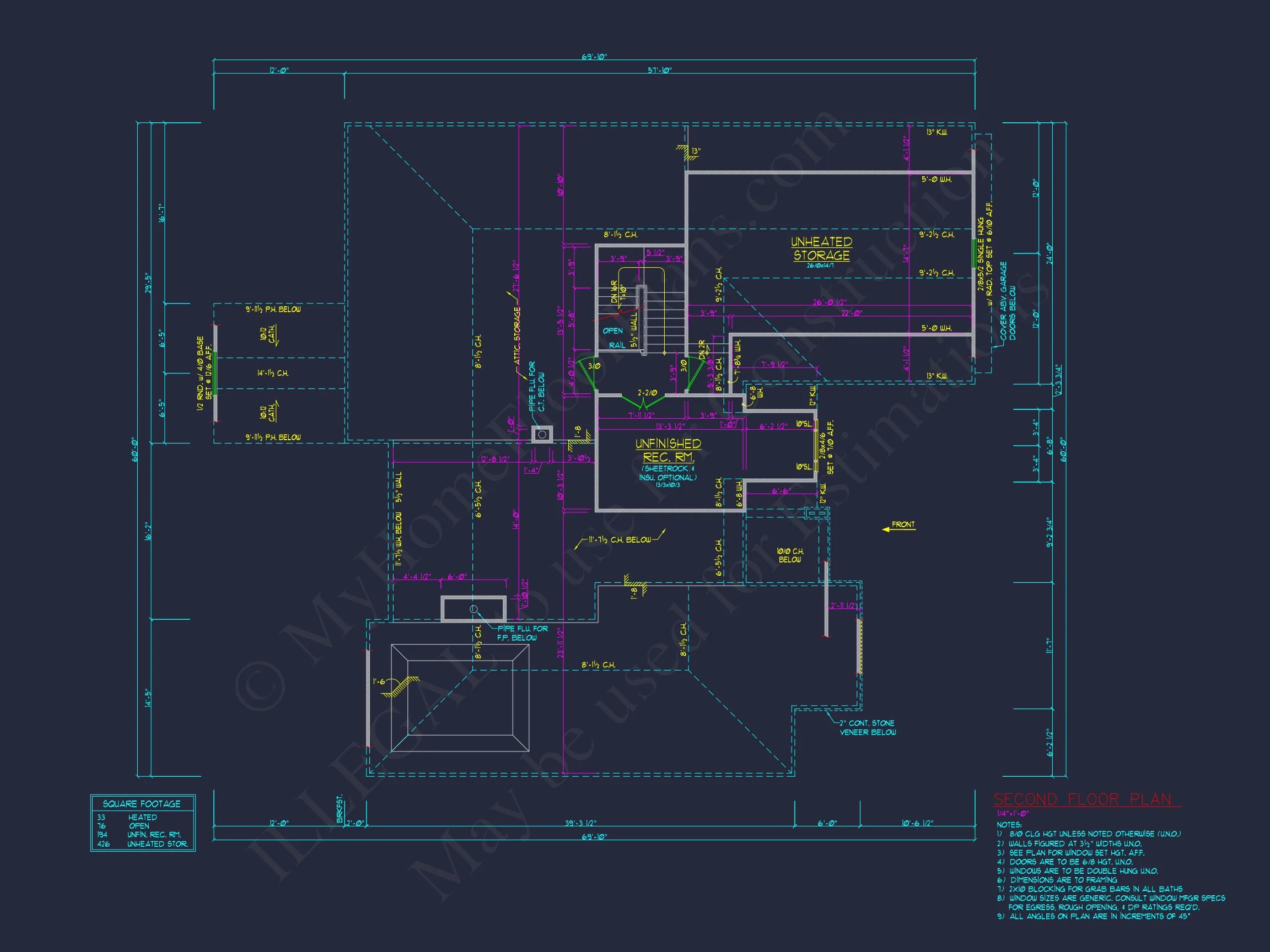 Charming Craftsman house Plan with 1.5 Floors and CAD Blueprints