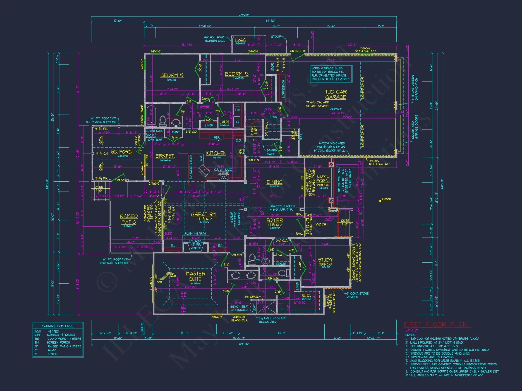 Charming Craftsman house Plan with 1.5 Floors and CAD Blueprints