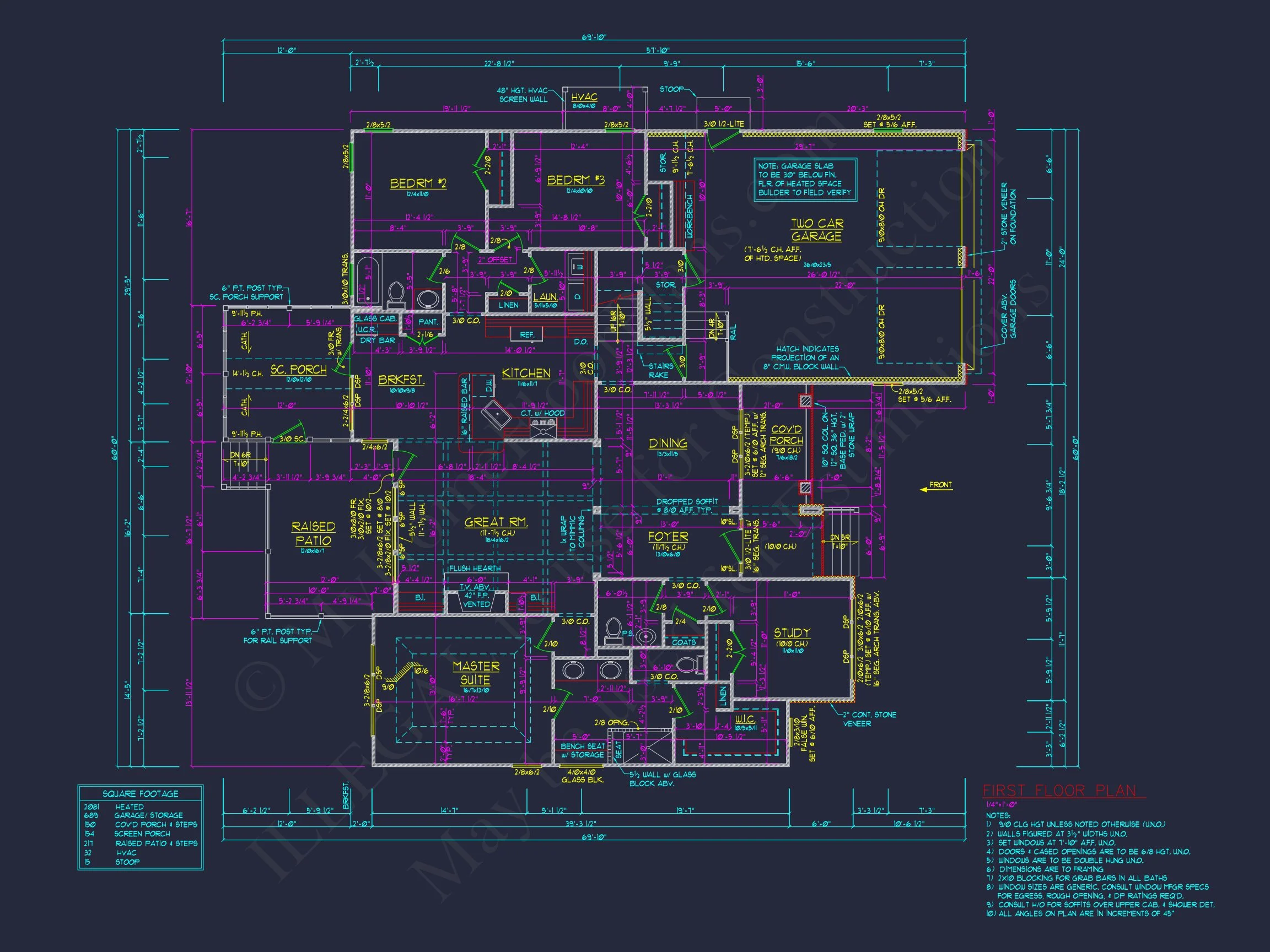 Charming Craftsman house Plan with 1.5 Floors and CAD Blueprints