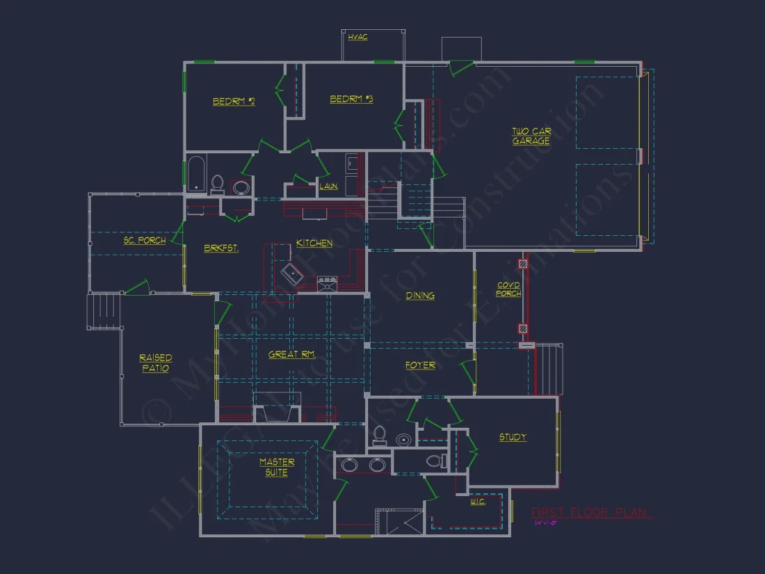 Charming Craftsman house Plan with 1.5 Floors and CAD Blueprints