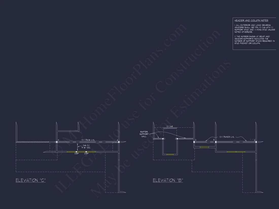 Traditional house Floor Plan with 4 Beds & Detailed CAD Blueprint