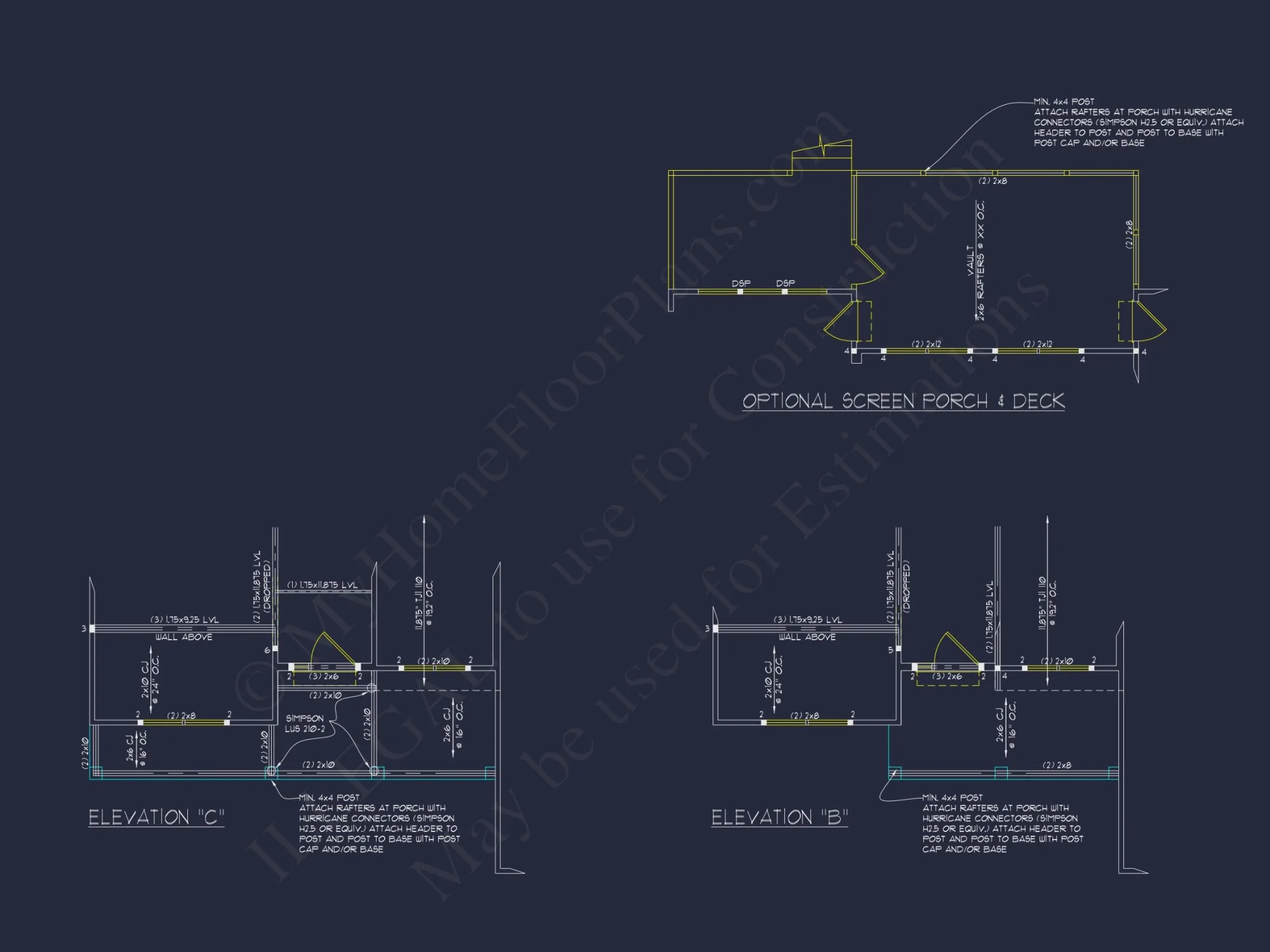 Traditional house Floor Plan with 4 Beds & Detailed CAD Blueprint