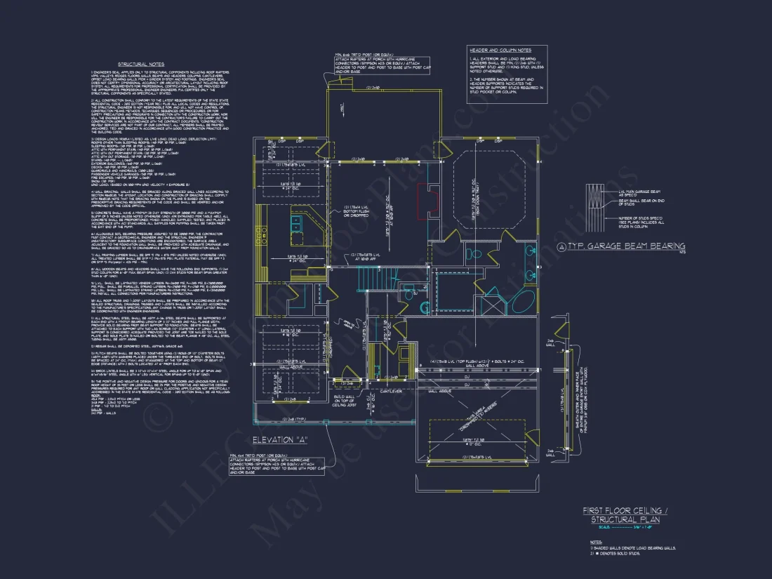 Traditional house Floor Plan with 4 Beds & Detailed CAD Blueprint