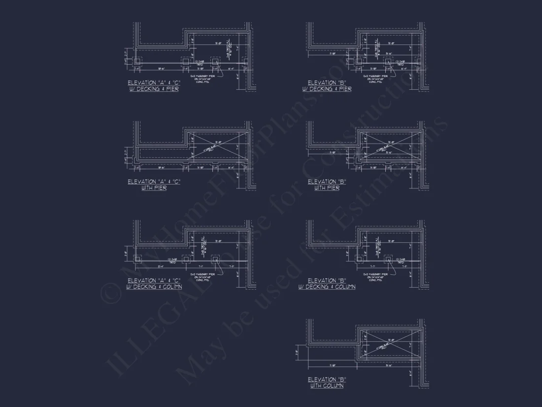 Traditional house Floor Plan with 4 Beds & Detailed CAD Blueprint