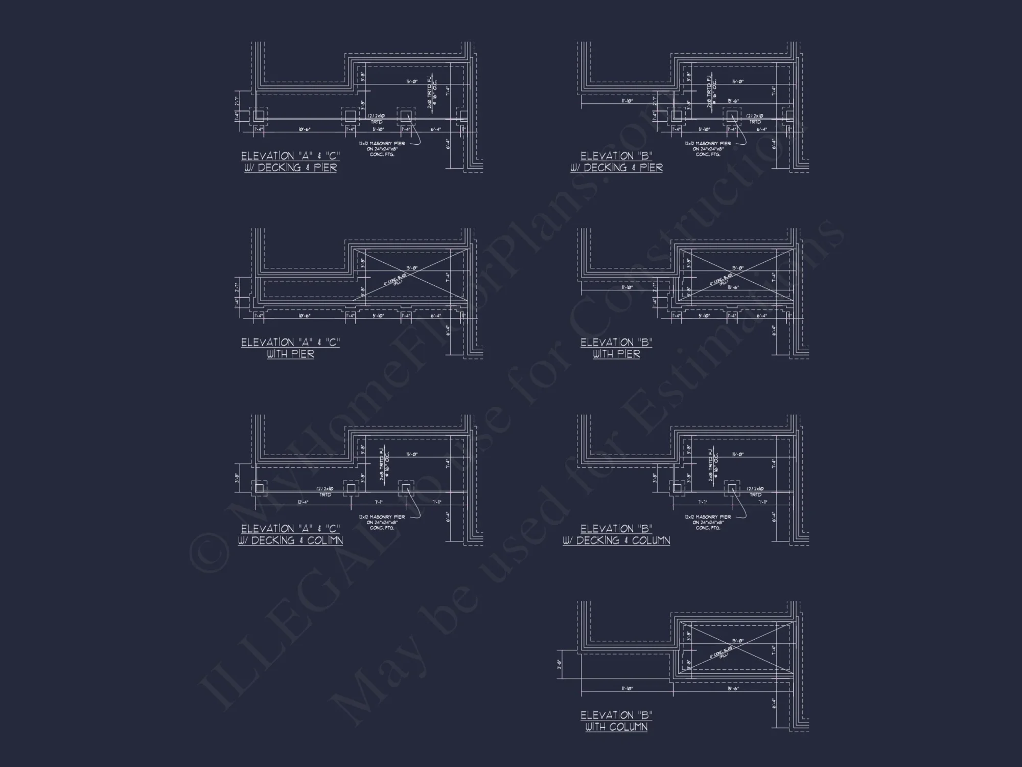 Traditional house Floor Plan with 4 Beds & Detailed CAD Blueprint