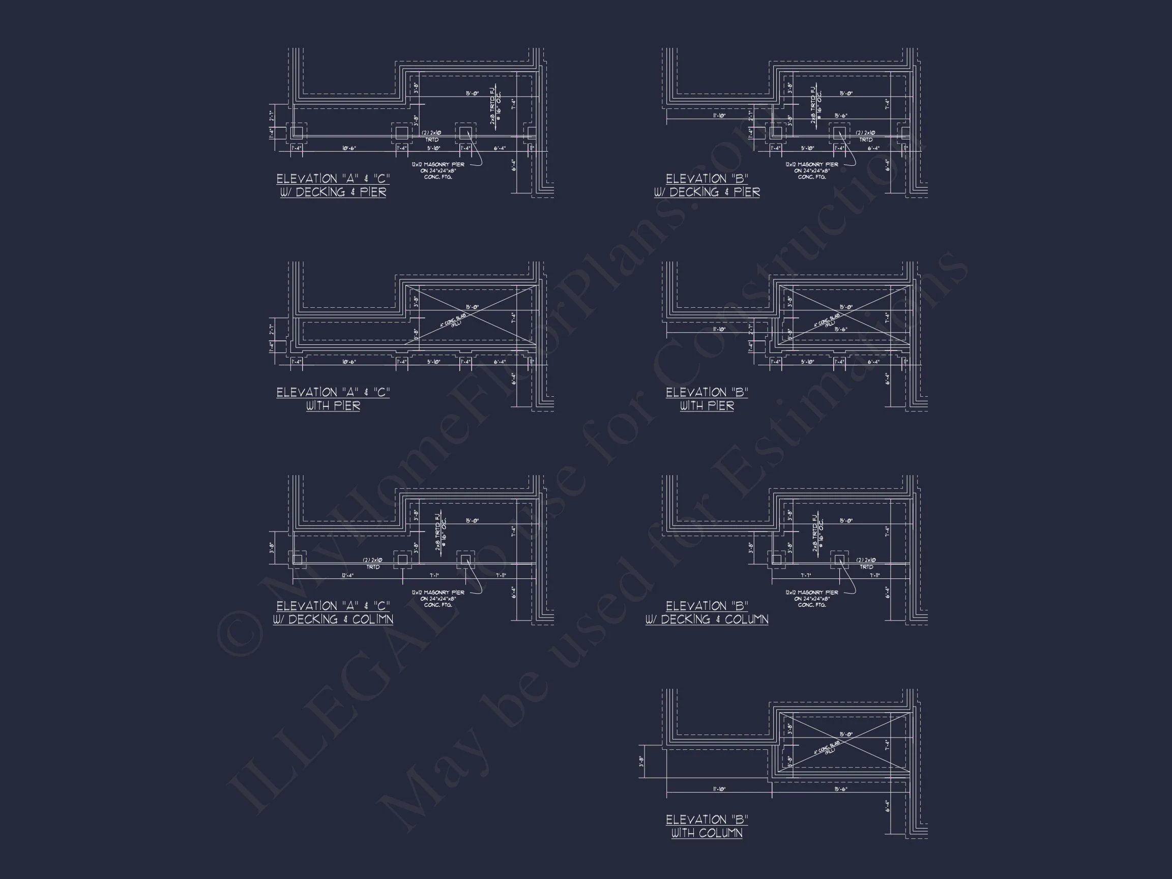 Traditional house Floor Plan with 4 Beds & Detailed CAD Blueprint