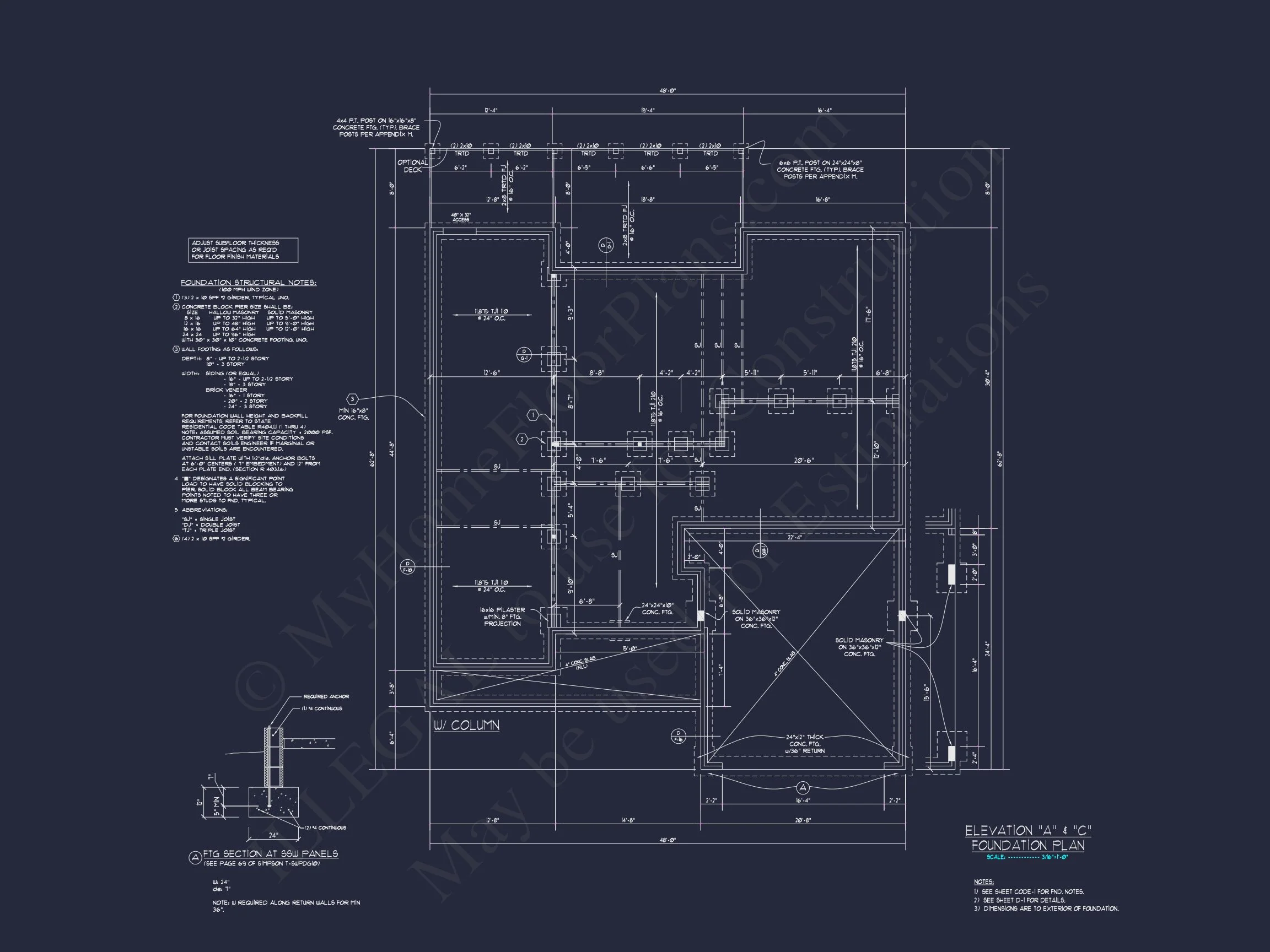 Traditional house Floor Plan with 4 Beds & Detailed CAD Blueprint