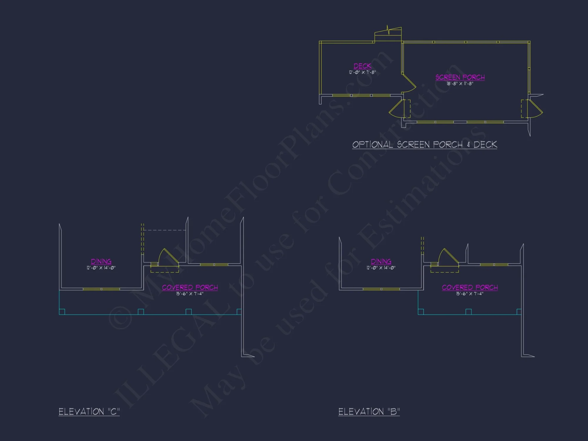 Traditional house Floor Plan with 4 Beds & Detailed CAD Blueprint