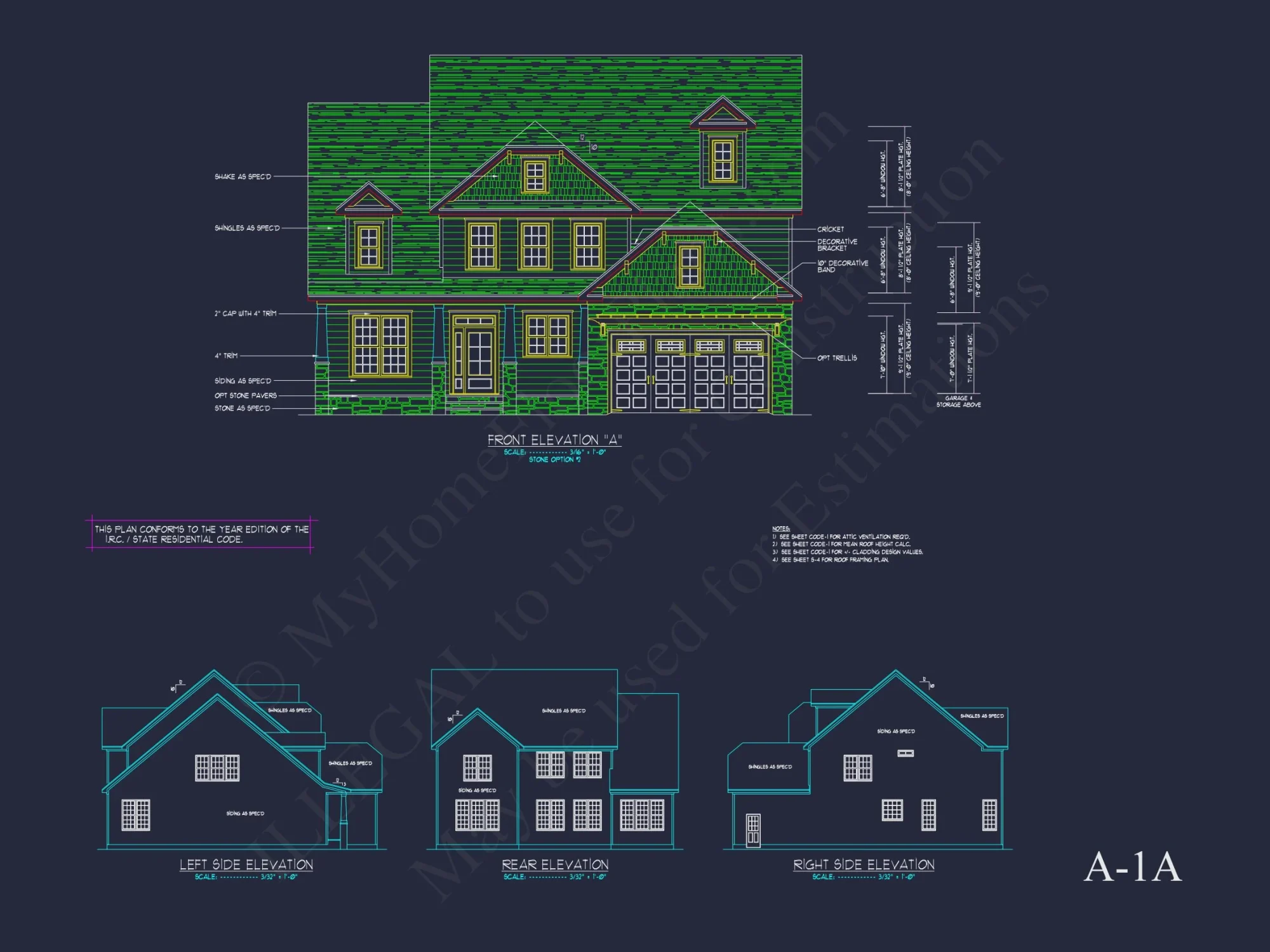 Traditional house Floor Plan with 4 Beds & Detailed CAD Blueprint