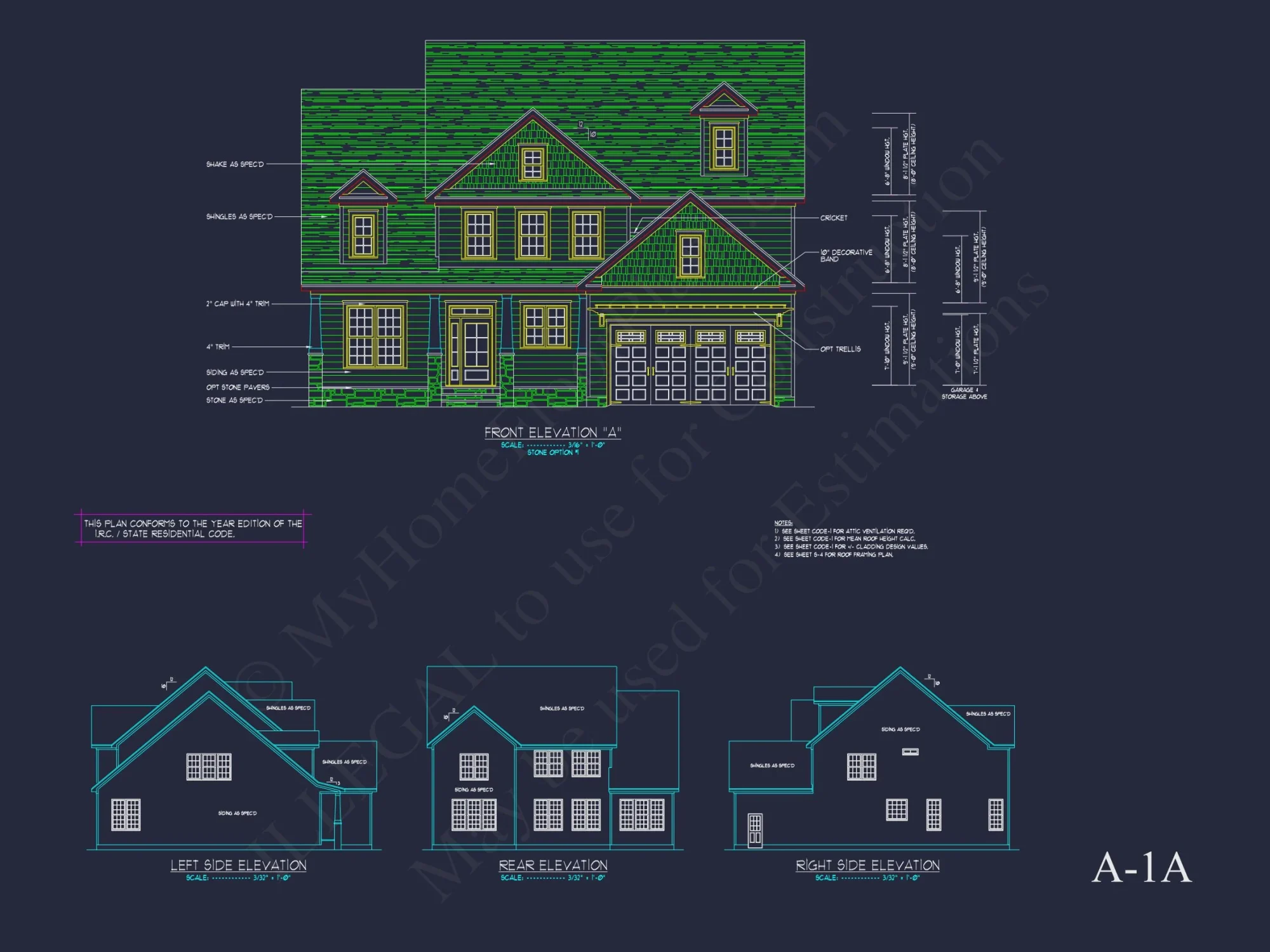 Traditional house Floor Plan with 4 Beds & Detailed CAD Blueprint