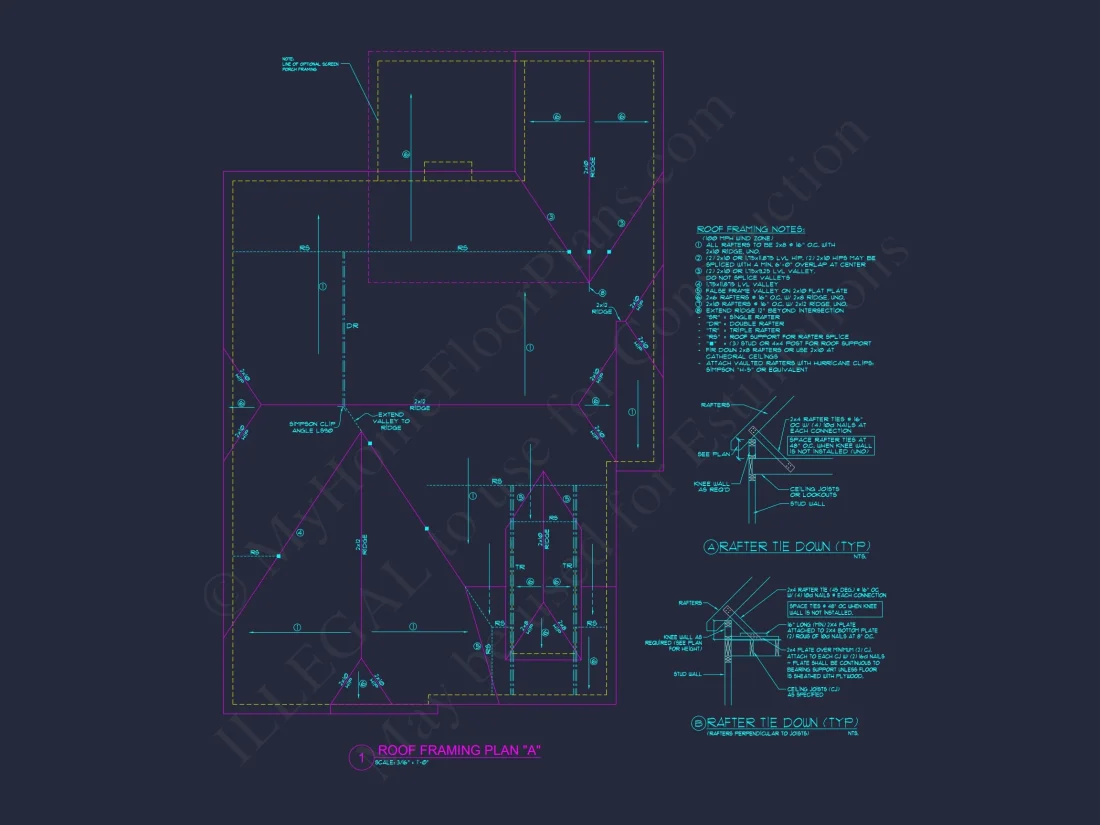Custom Craftsman house Floor Plan Blueprint with CAD Designs