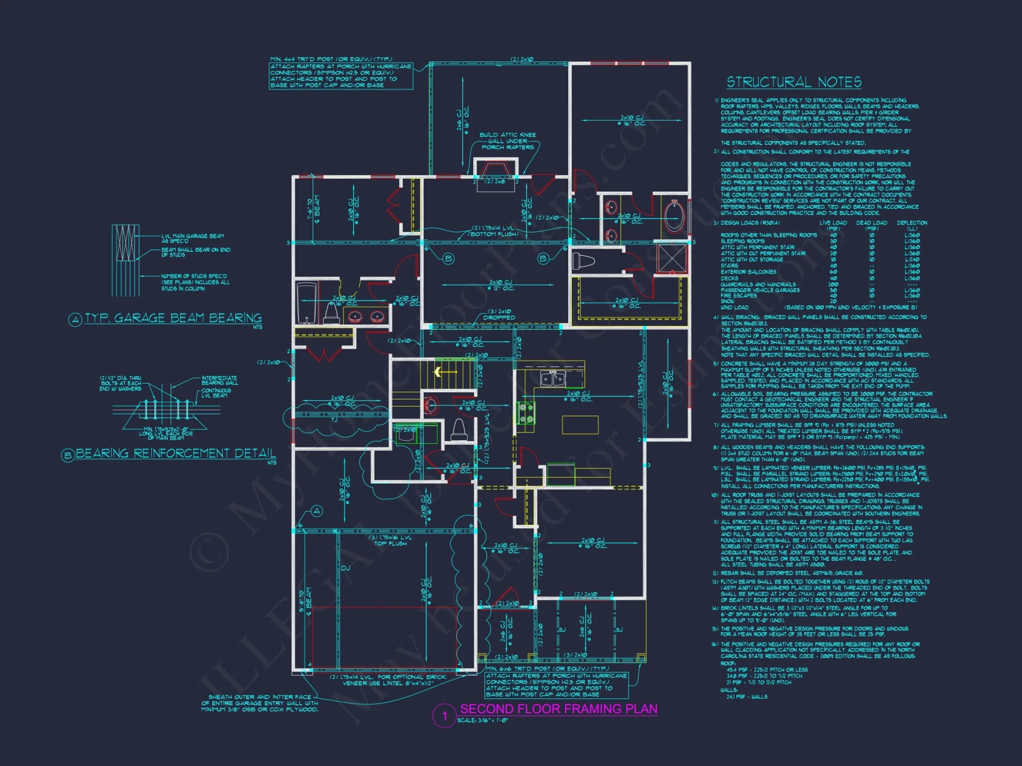 Custom Craftsman house Floor Plan Blueprint with CAD Designs