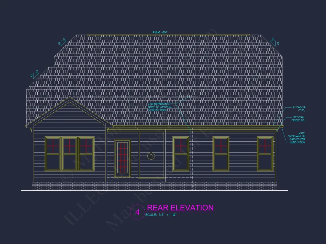 Custom Craftsman house Floor Plan Blueprint with CAD Designs