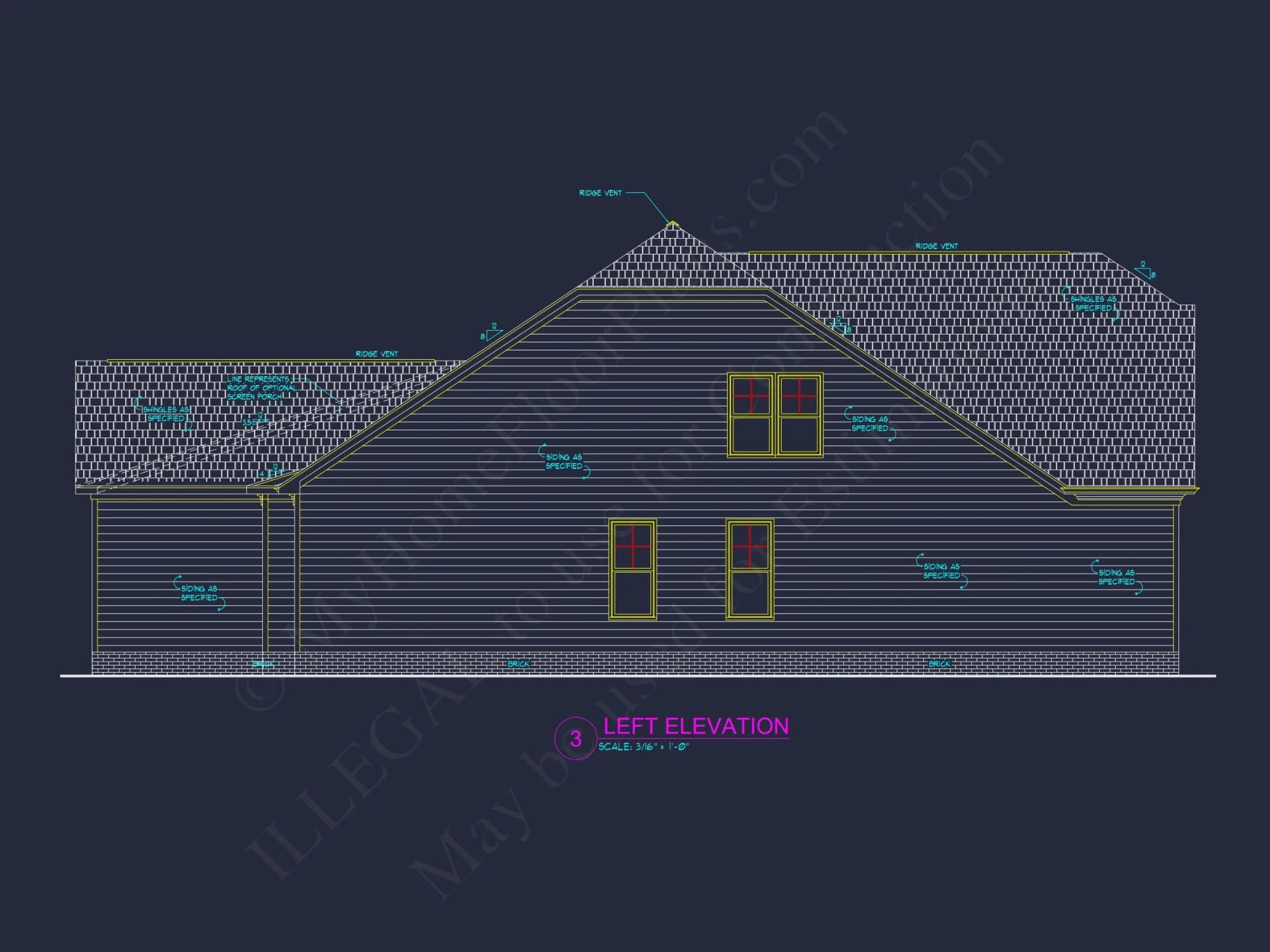 Custom Craftsman house Floor Plan Blueprint with CAD Designs