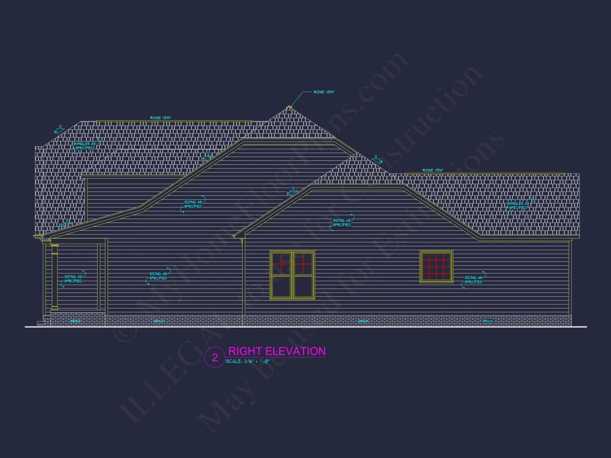 Custom Craftsman house Floor Plan Blueprint with CAD Designs
