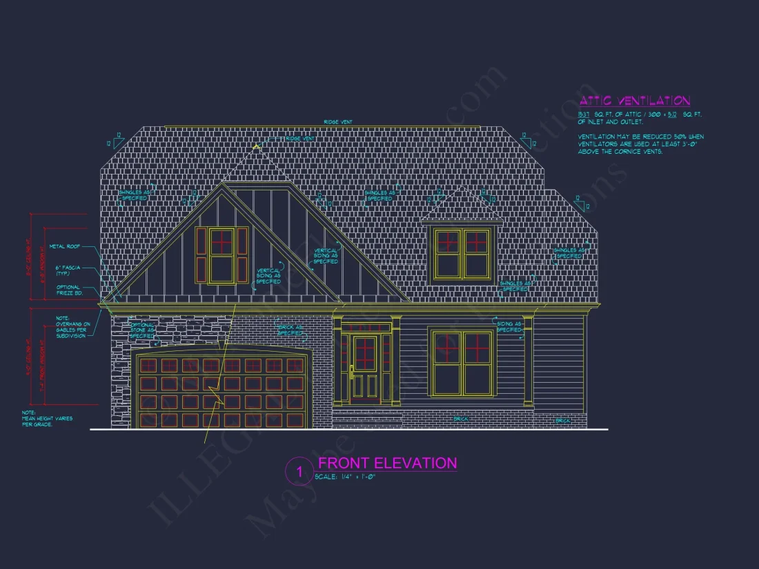 Custom Craftsman house Floor Plan Blueprint with CAD Designs